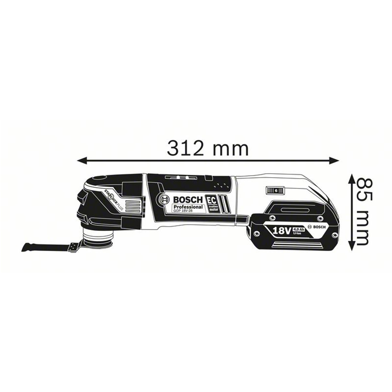 Bosch Professional GOP 18V-28 Oszillierer (Akku)