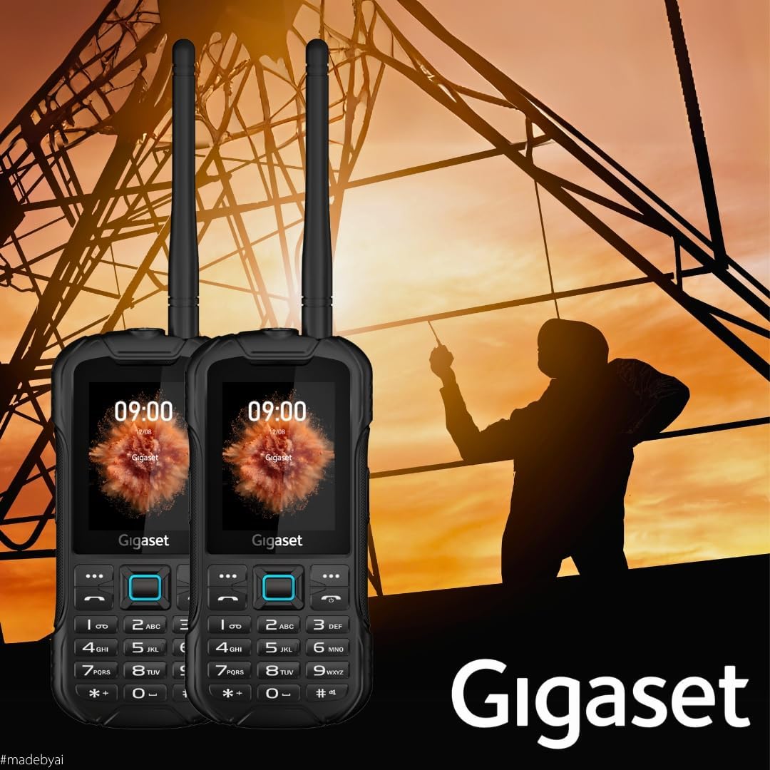 Gigaset GLX8 ACTIVE duo - 2er Set robustes 4G-Outdoor-Tastenhandy mit Walkie-Talkie-Funktion Staub-& wasserdicht