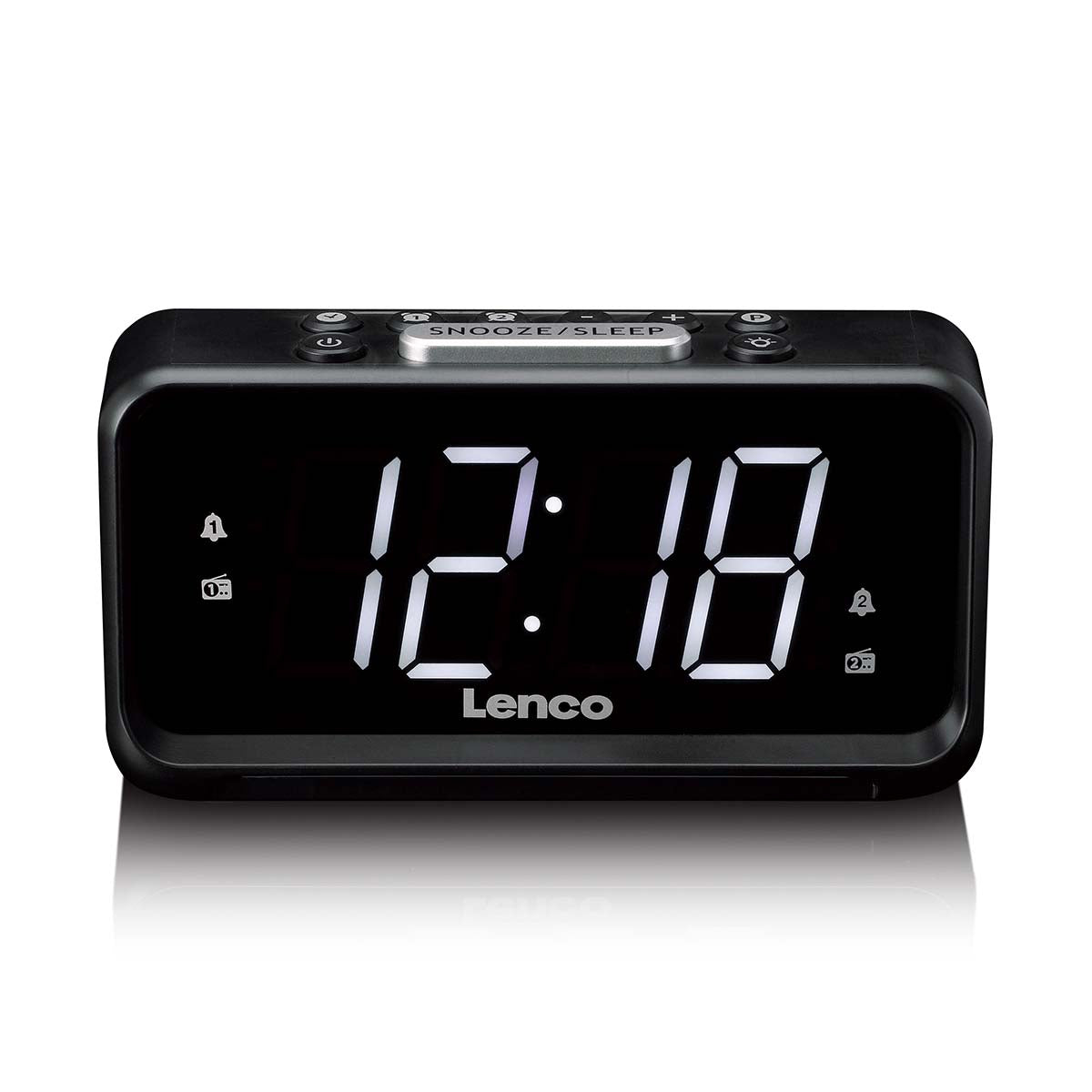 LENCO Radiowecker CR-28BK schwarz Dimmer Nachtbeleuchtung LED-Anzeige LENCO Radiowecker CR-28BK schwarz Dimmer Nachtbeleuchtung LED-Anzeige