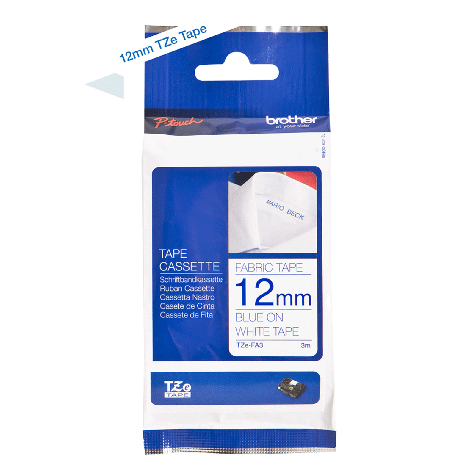 BROTHER TZE-FA3 12mm Weiss