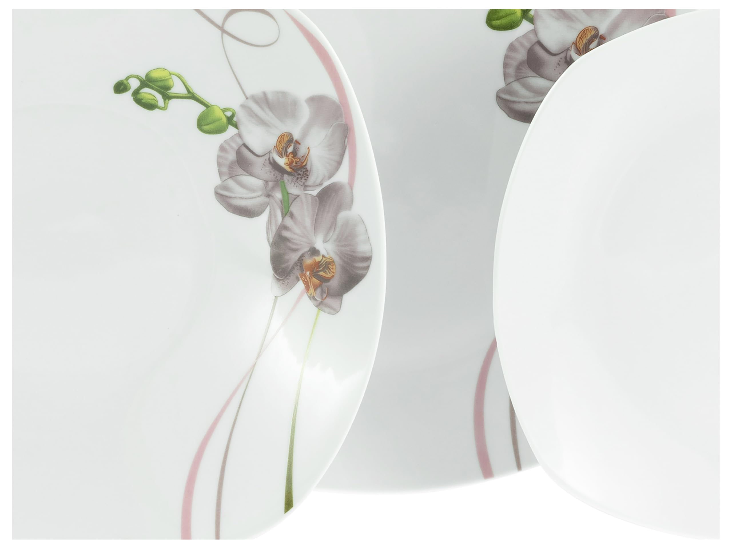 CreaTable, 24024, Serie Square Orchidee, 18-teiliges Geschirrset für 6 Personen