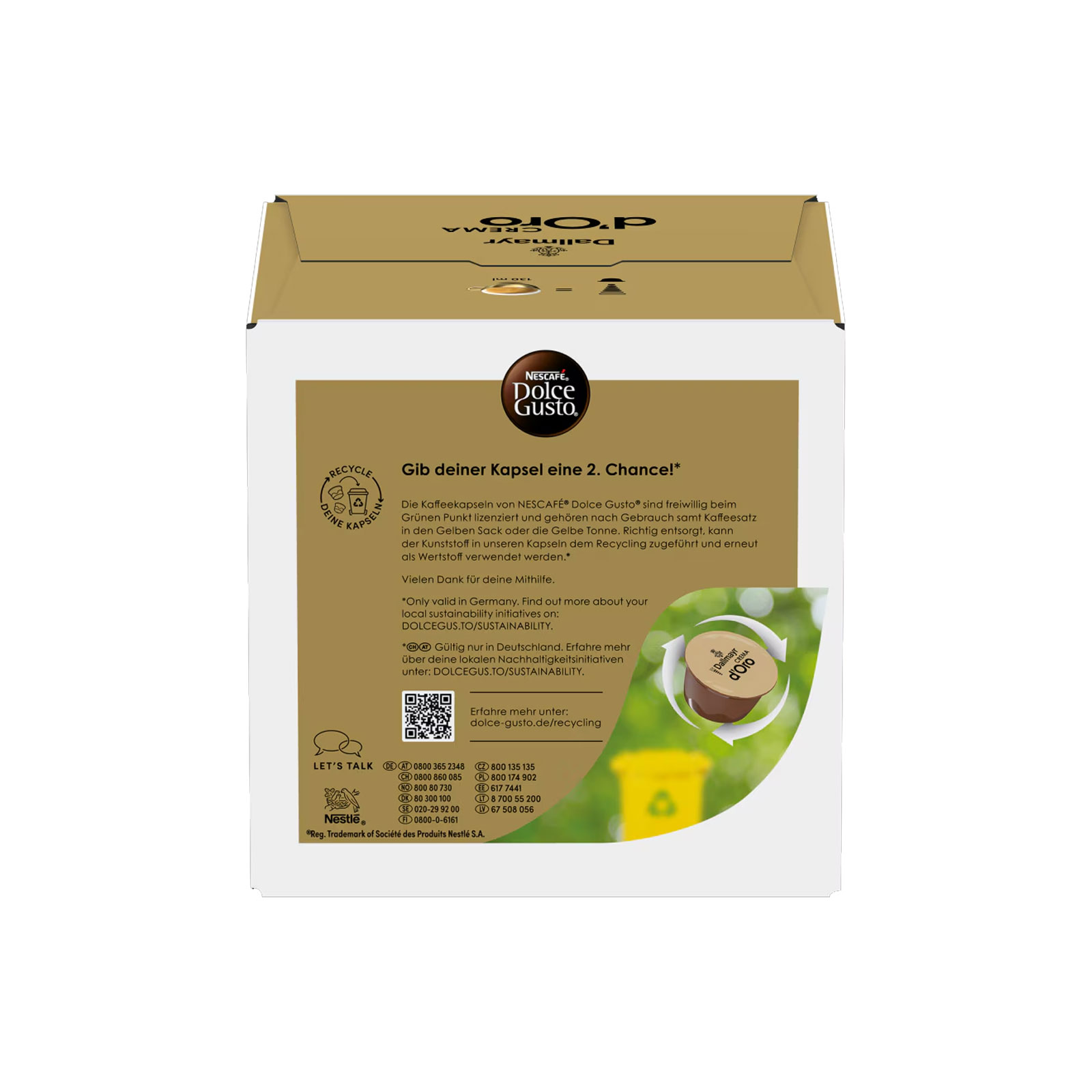 NESCAFÉ DOLCE GUSTO Topseller 6er Pack, Dallmayr Crema d´Oro (5x16 Kapseln) + Cappuccino (1x16 Kapseln)

