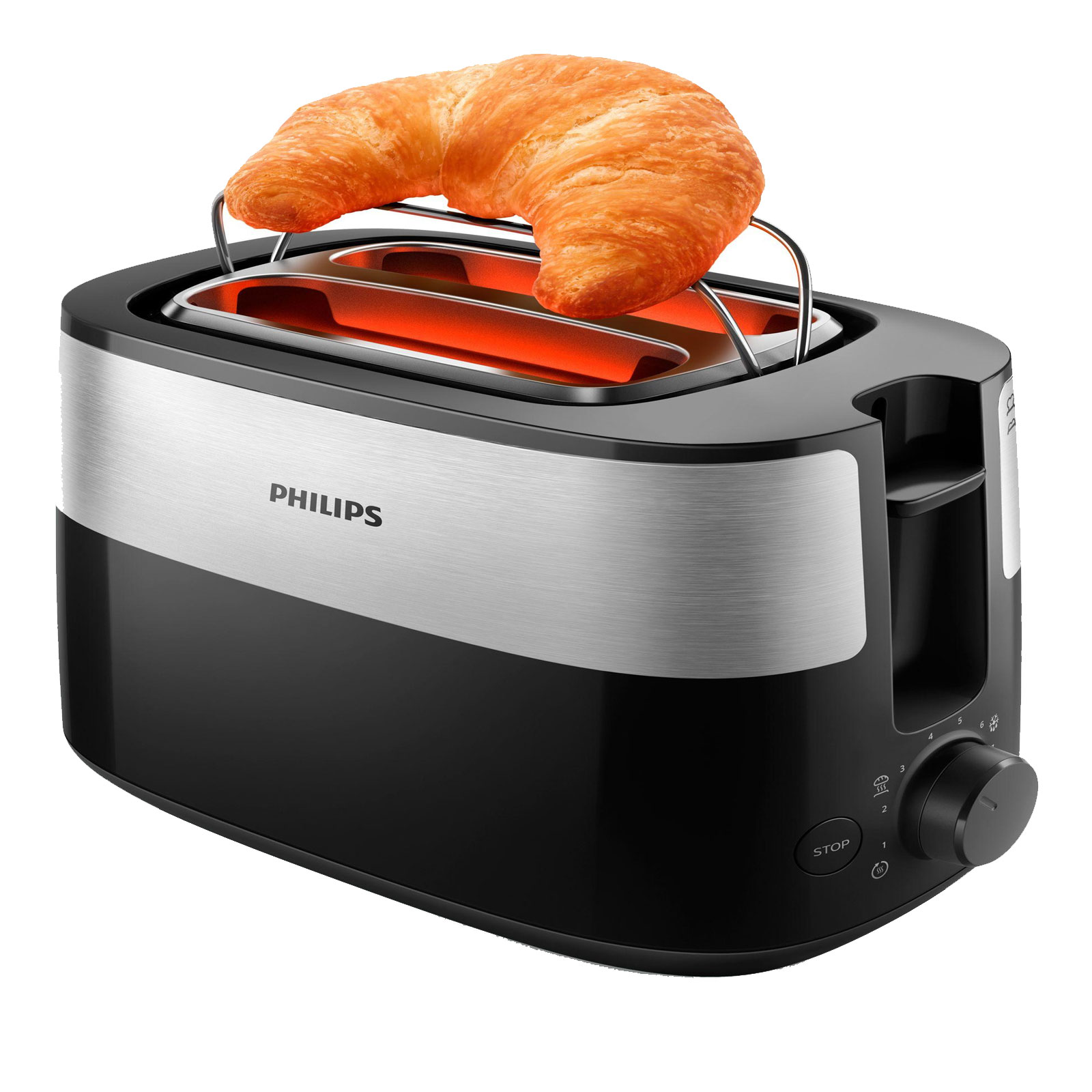 Philips HD 2516/90 Toaster Daily schwarz / Edelstahl