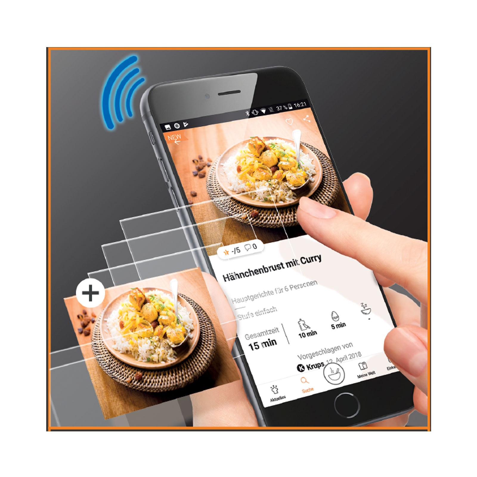 Krups CZ 7158 Cook4Me+ Connect Multikocher schwarz/grau