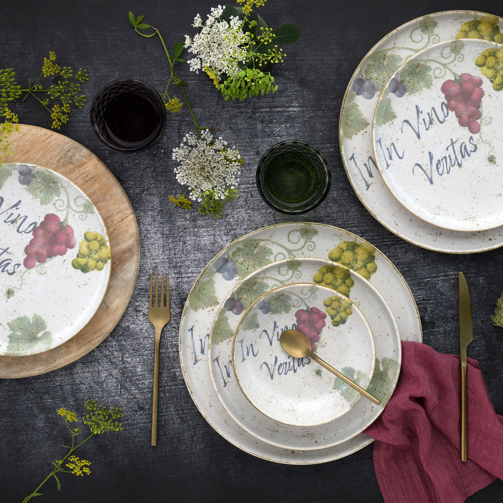 CreaTable 24222 Uno In Vino Veritas, Tellerset 12-teilig