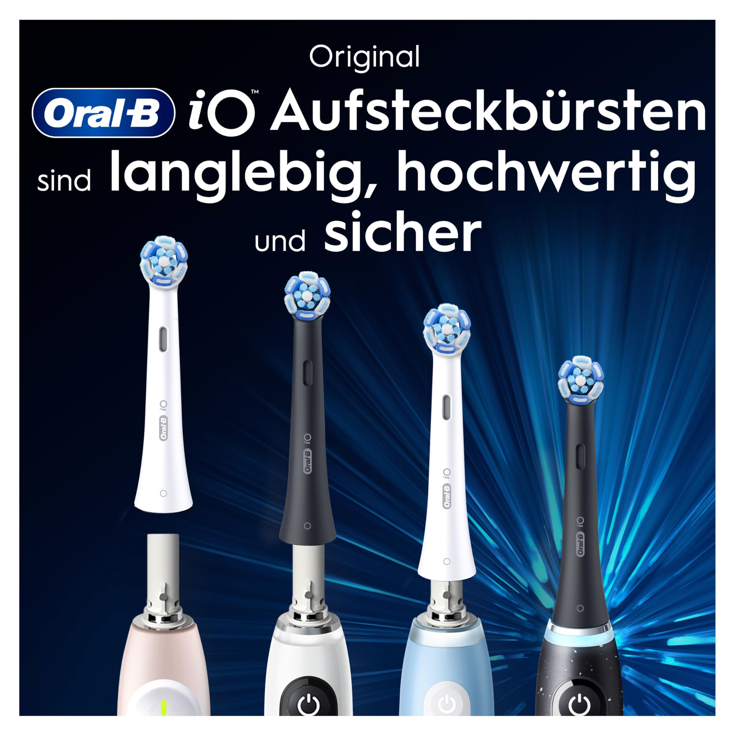 Oral-B iO Ultimative Reinigung, Original Aufsteckbürsten, Weiß, 2er