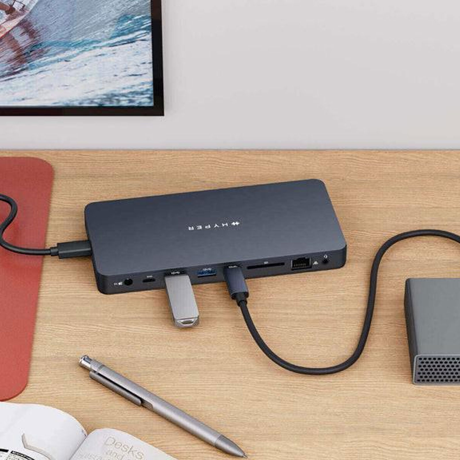 HYP USB-C 10-in1 Dual HDMI GRE