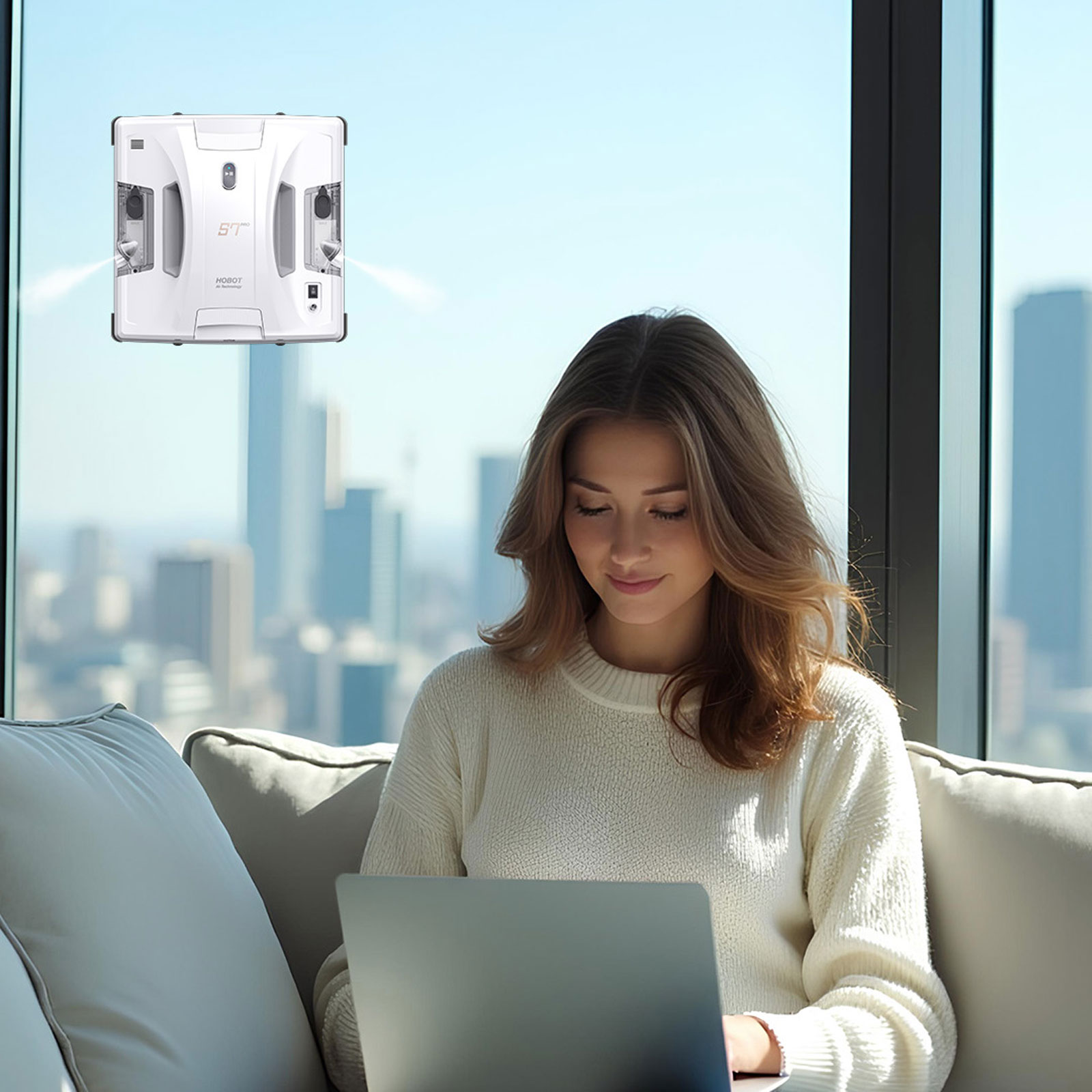 Hobot  S-7 Pro Fensterputzroboter, Weiss
