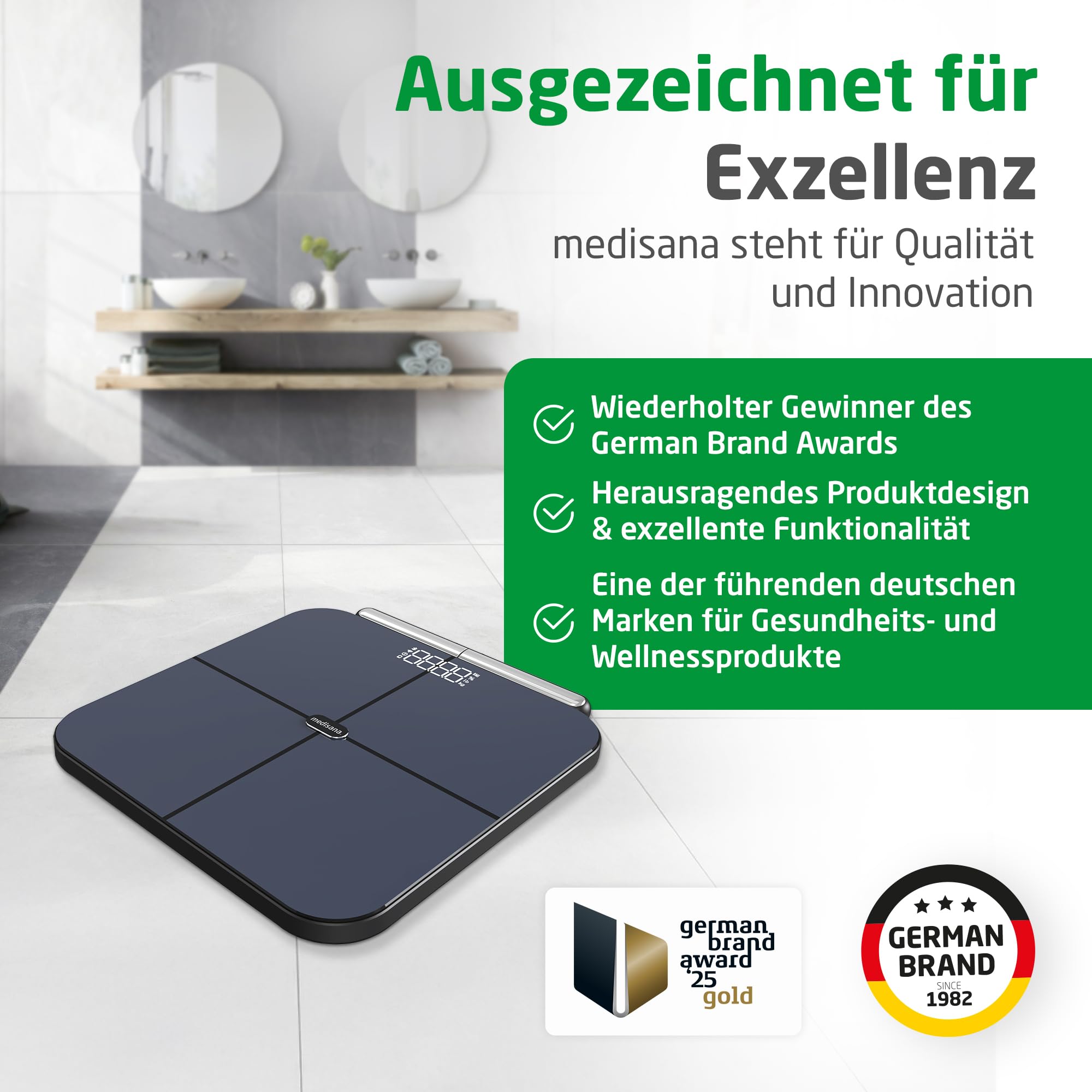 medisana BS 850 connect Körperanalysewaage mit Handsensoren