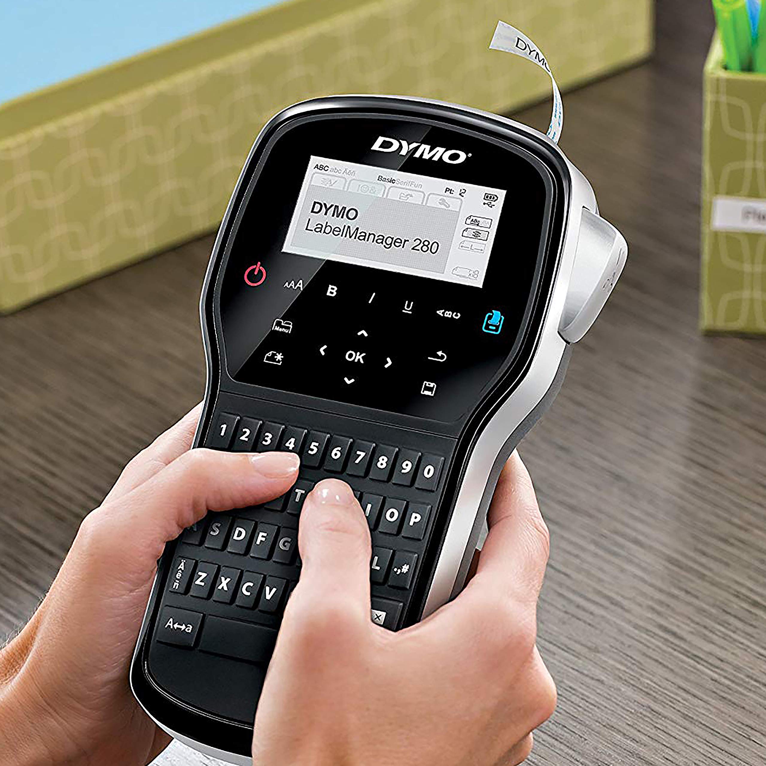 Dymo LabelManager 160 6/9/12 mm D1-Bänder Azerty Beschriftungsgerät