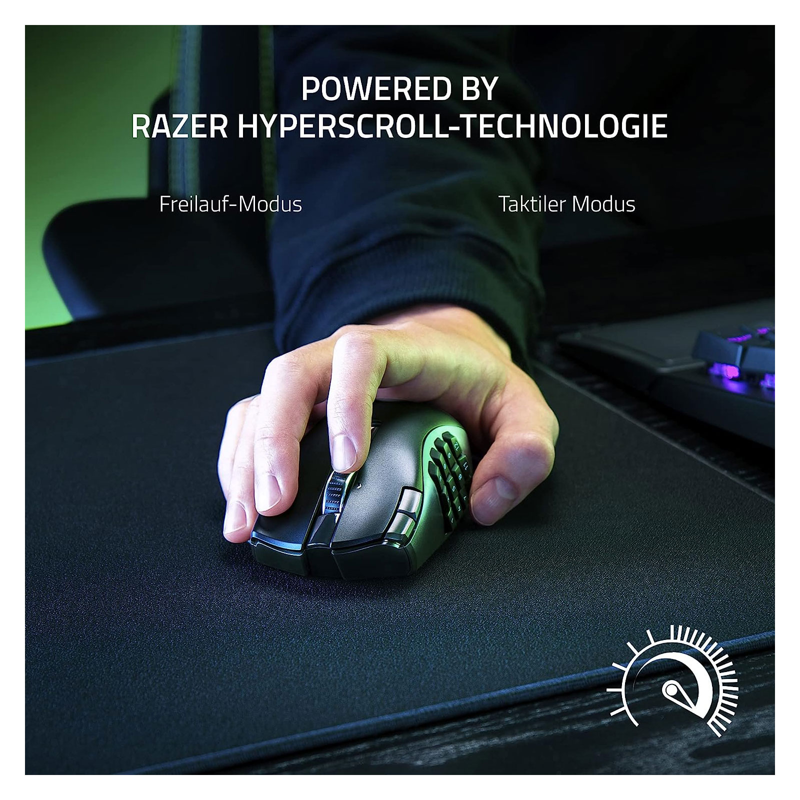 Razer Naga V2 HyperSpeed Wireless Gaming-Maus (kabellos)