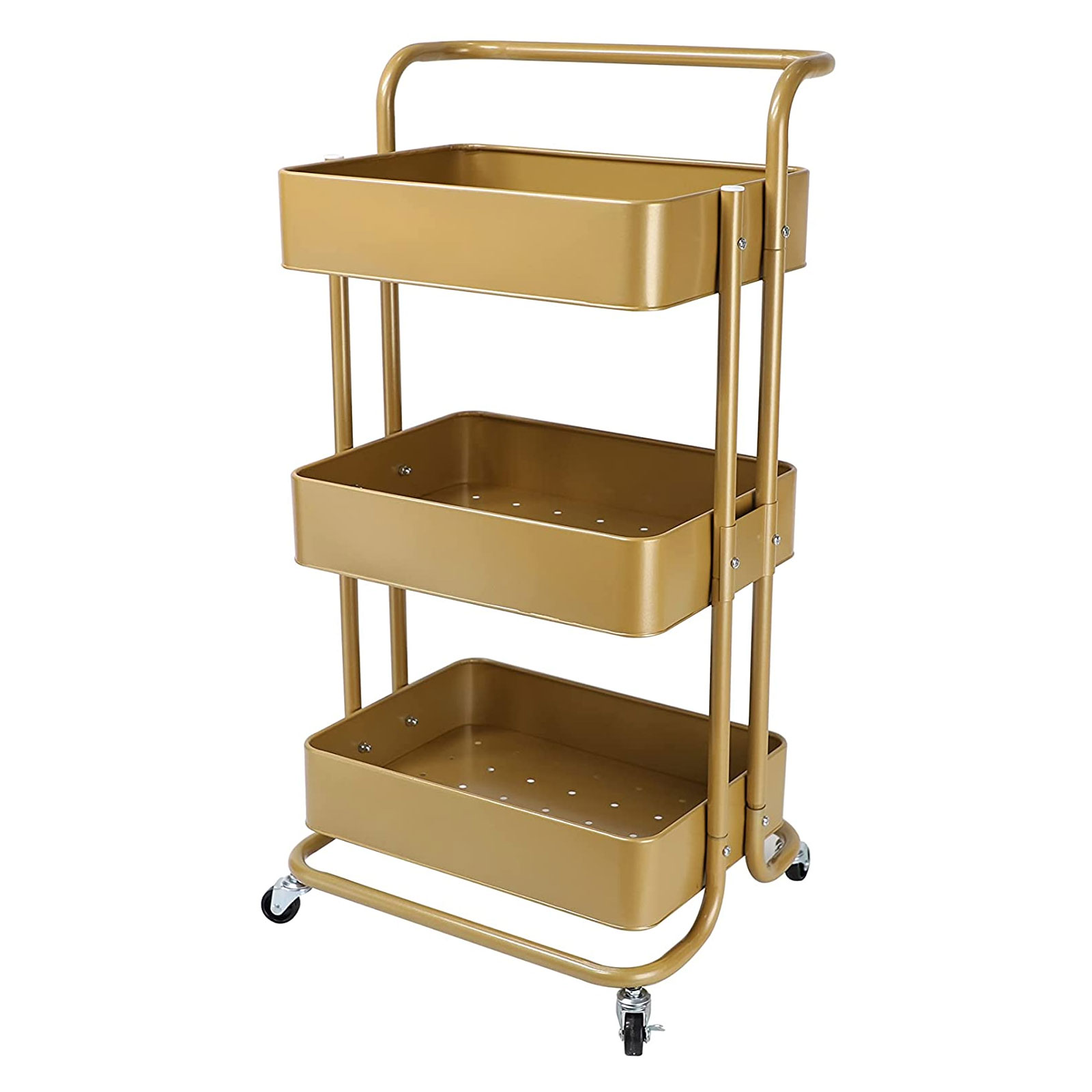 ECHTWERK Küchen & Servierwagen 3 Ebenen Schiebegriff 