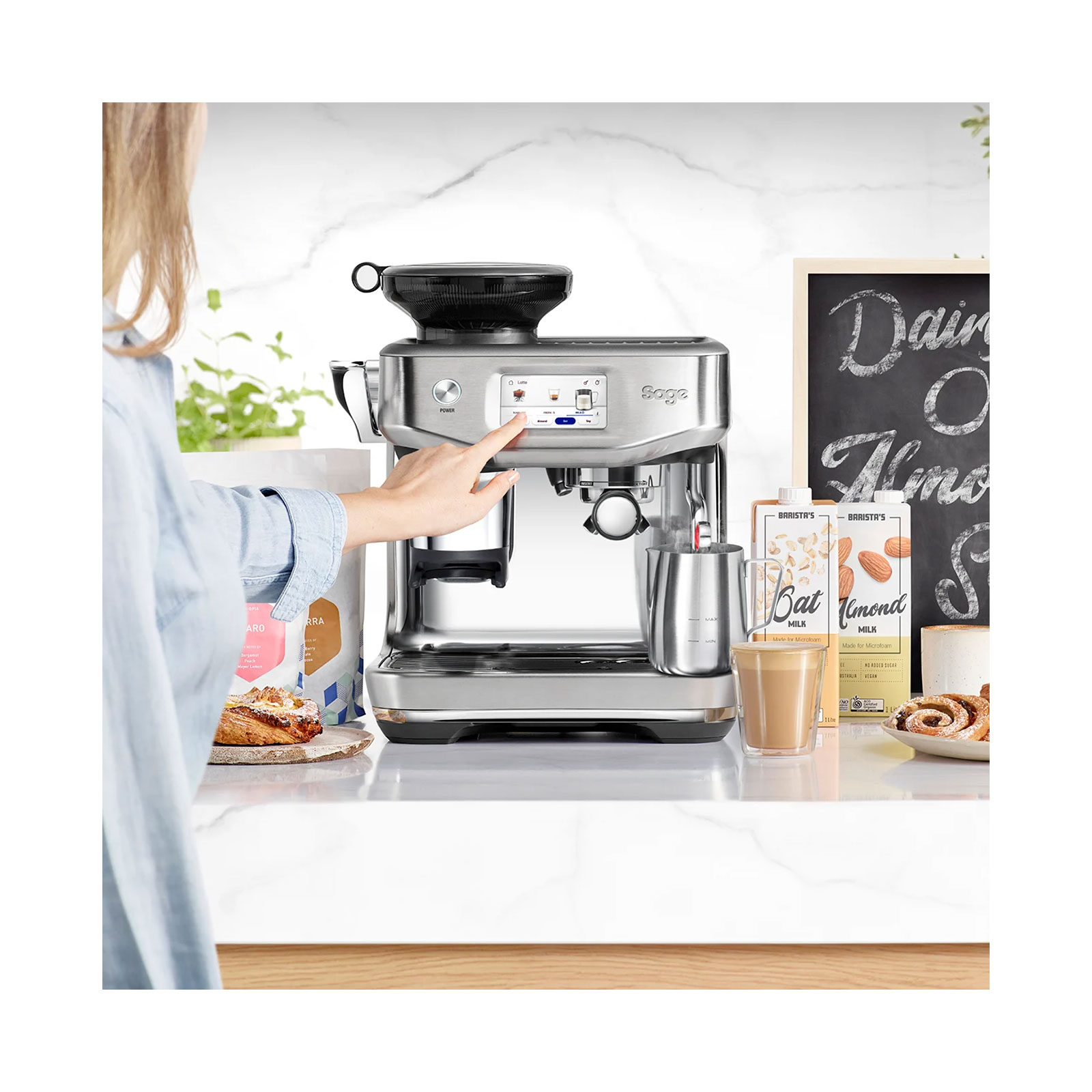 Sage SES881BTR Impress Touch Siebträger-Espressomaschine