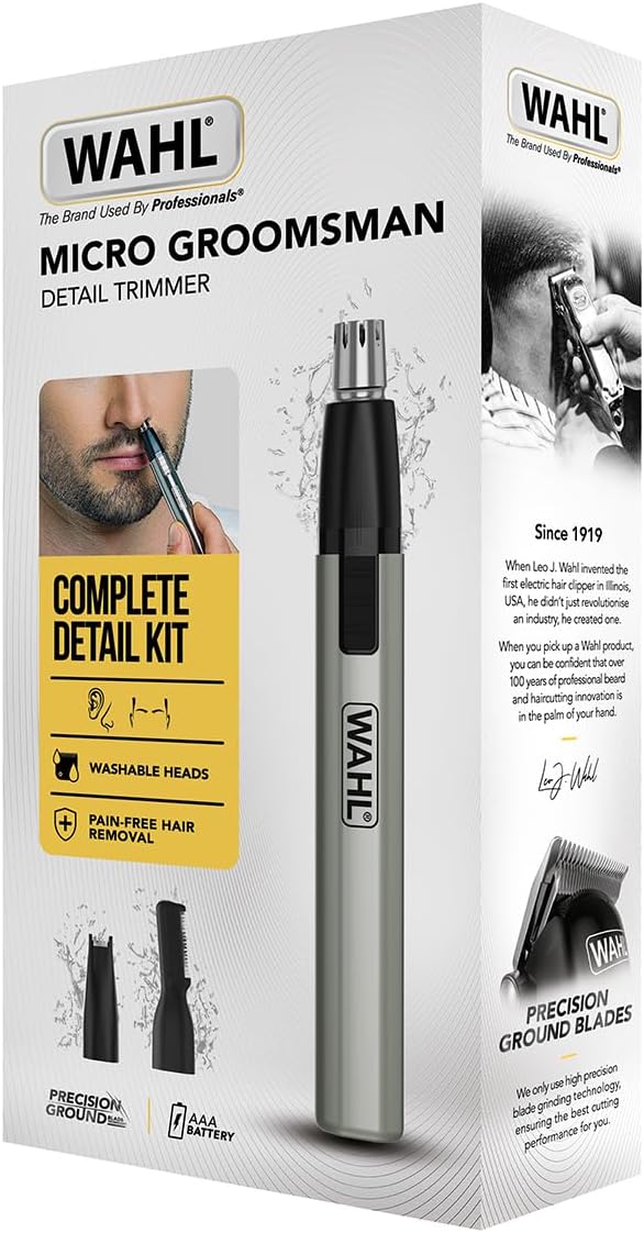 Wahl 5640-616 Nasen- & Ohrhaartrimmer Micro GroomsMan Batteriebetrieben