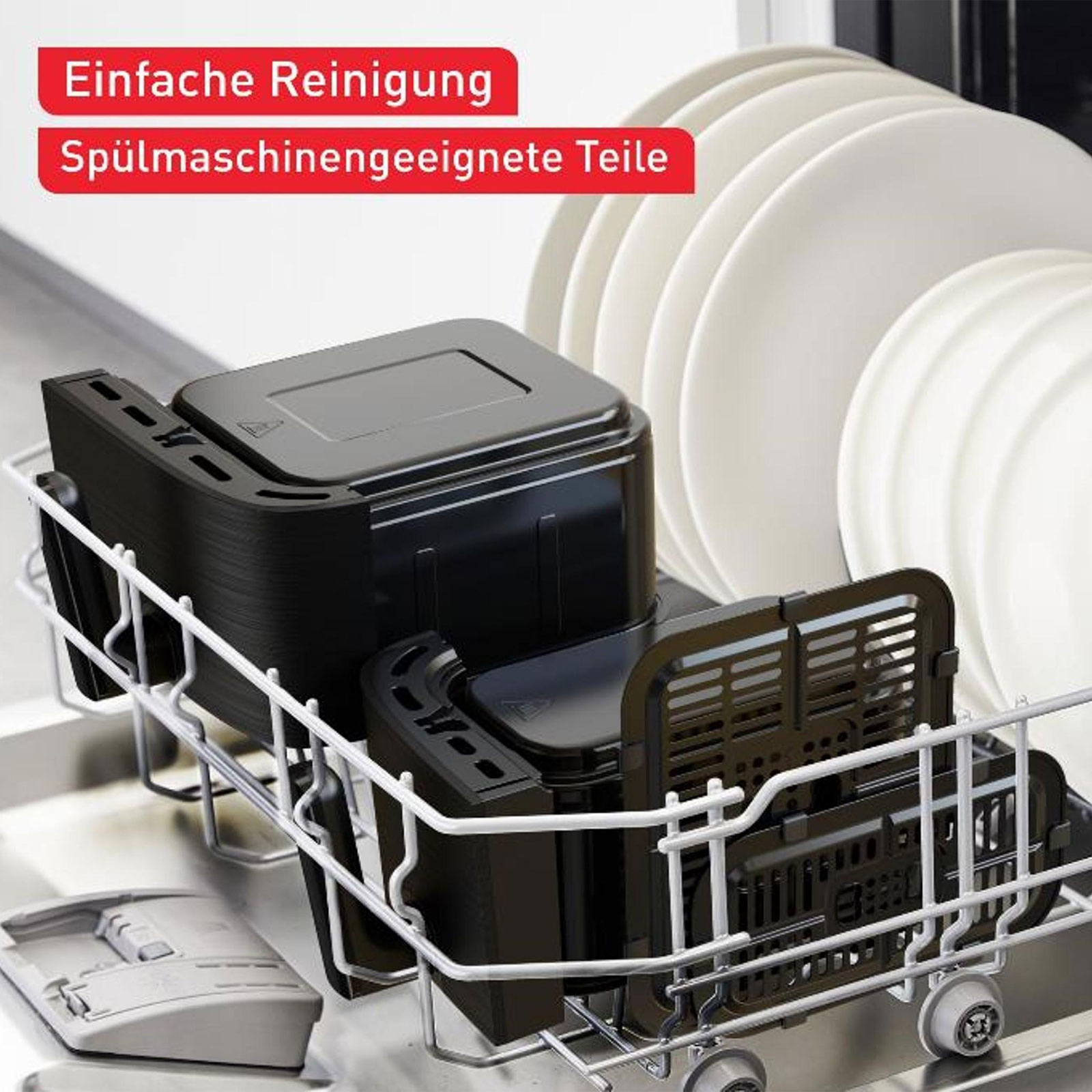 TEFAL EY901N Dual Easy Fry Essential Doppel-Heißluftfritteuse