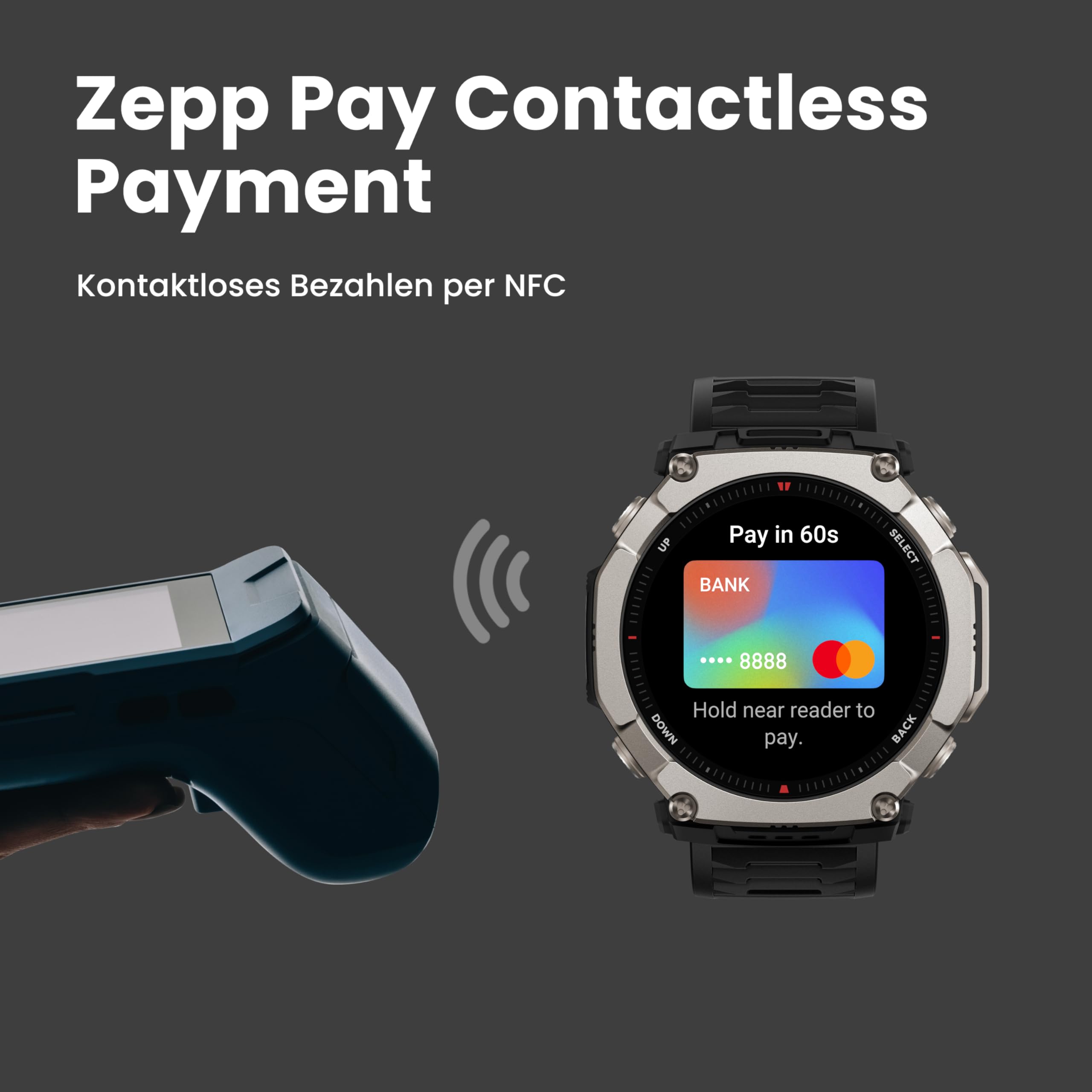 Amazfit T-Rex Ultra 2 Dualband-GPS Outdoor Smartwatch, 51 mm Titangehäuse