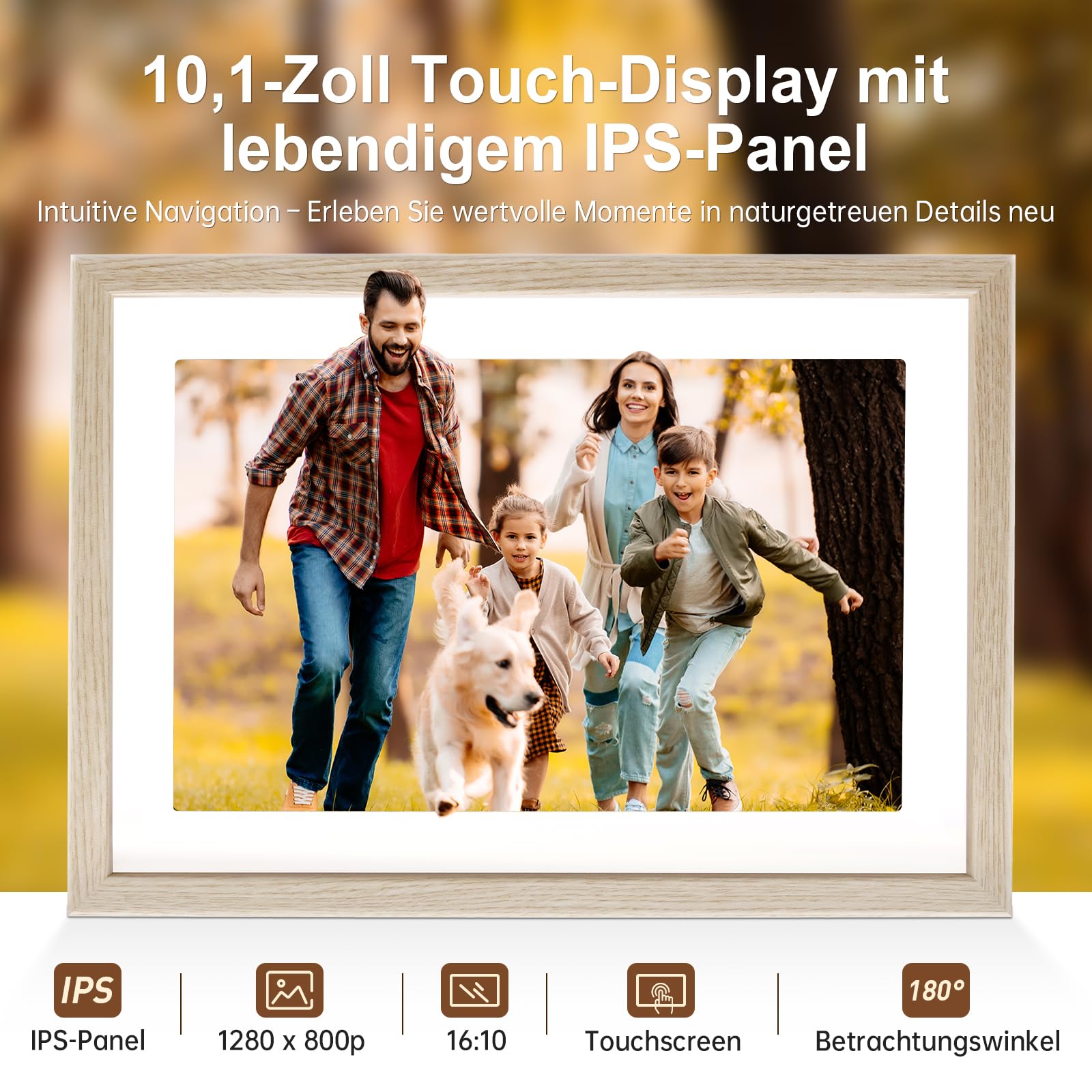 ROLLEI Smart Frame WiFi 108 Holzoptik Fichte Digitaler Bilderrahmen