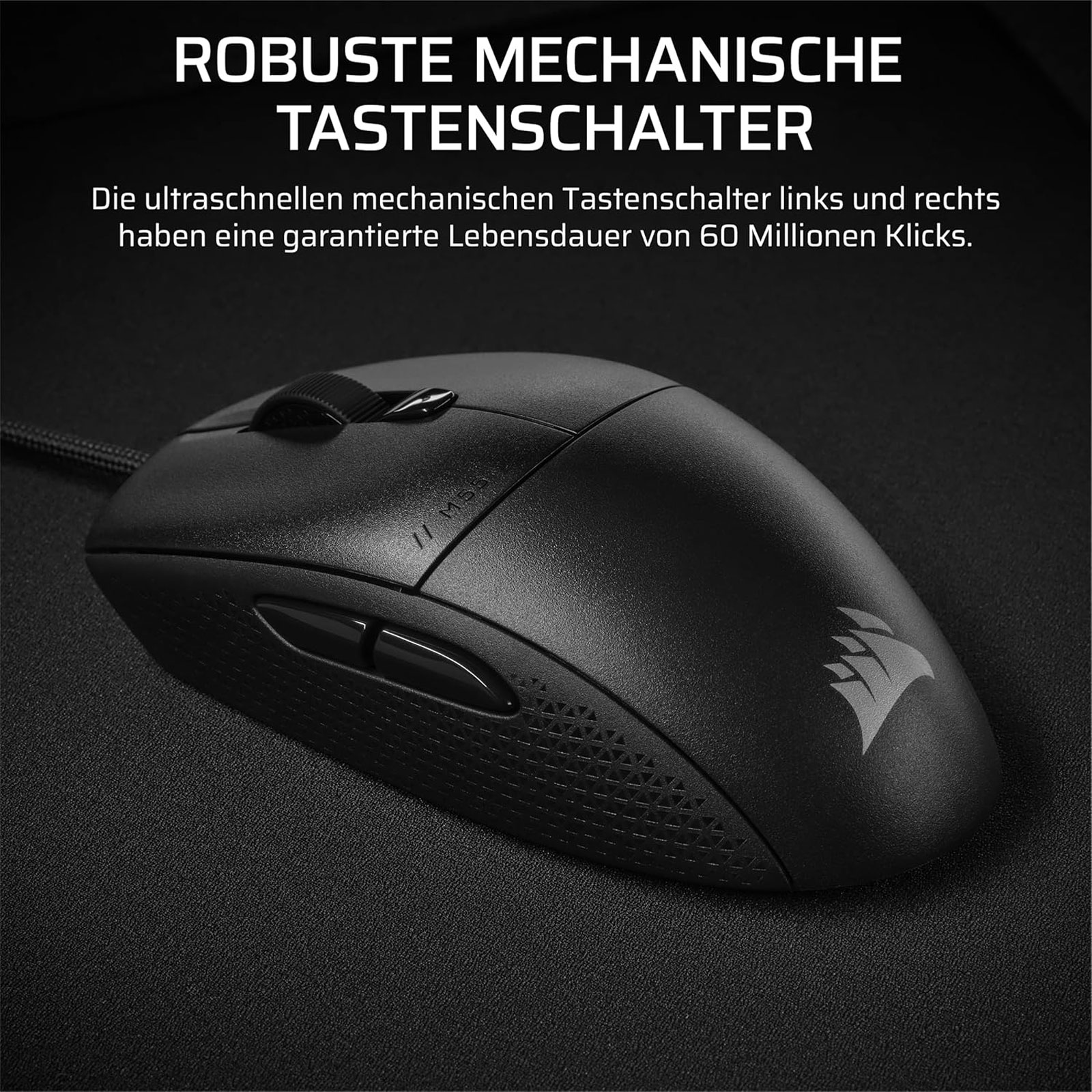 Corsair M55 Leichte FPS-Gaming-Maus mit Kabel