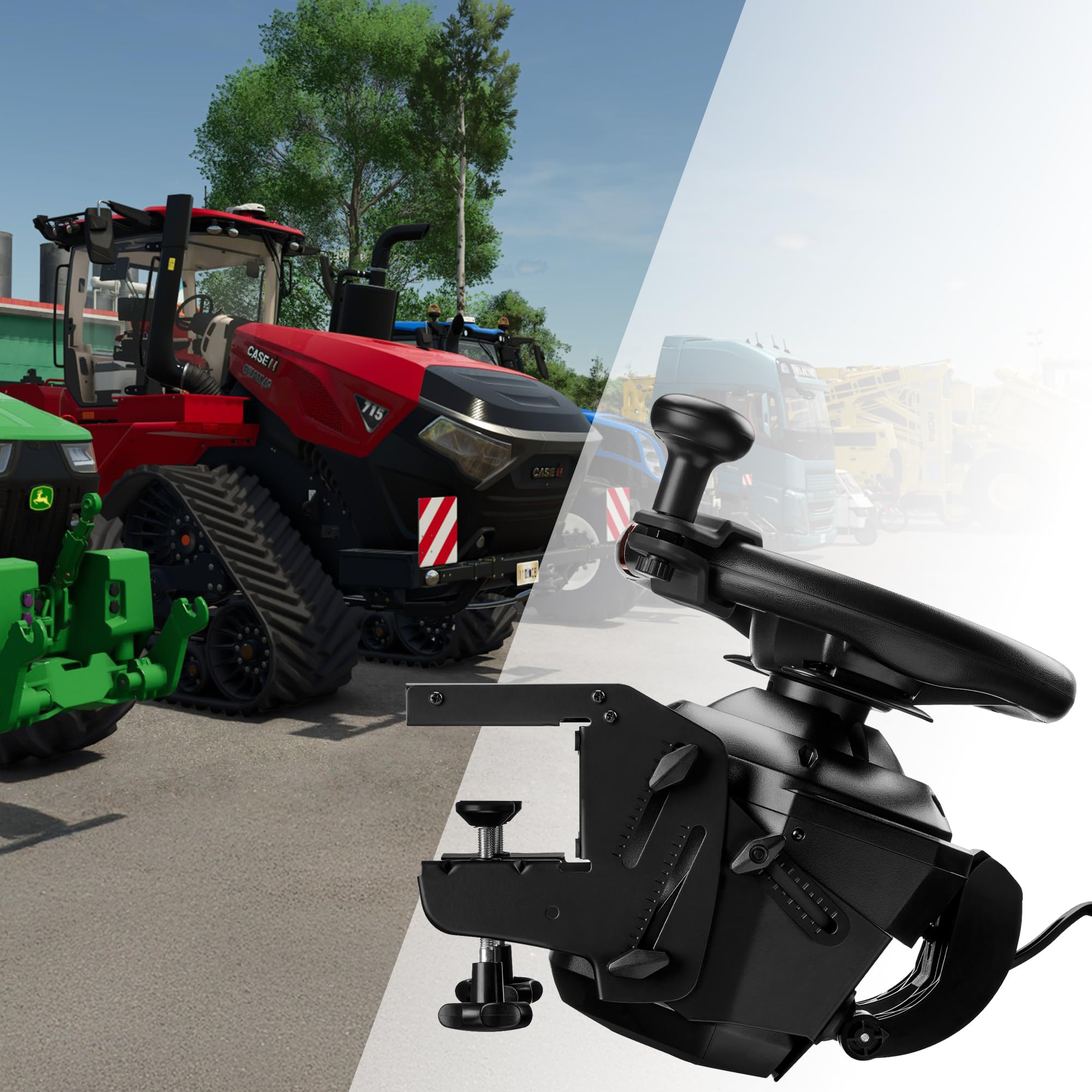 Thrustmaster T128 SimTask Farming Pack – Lenkrad & FarmStick Set für PS5 & PC