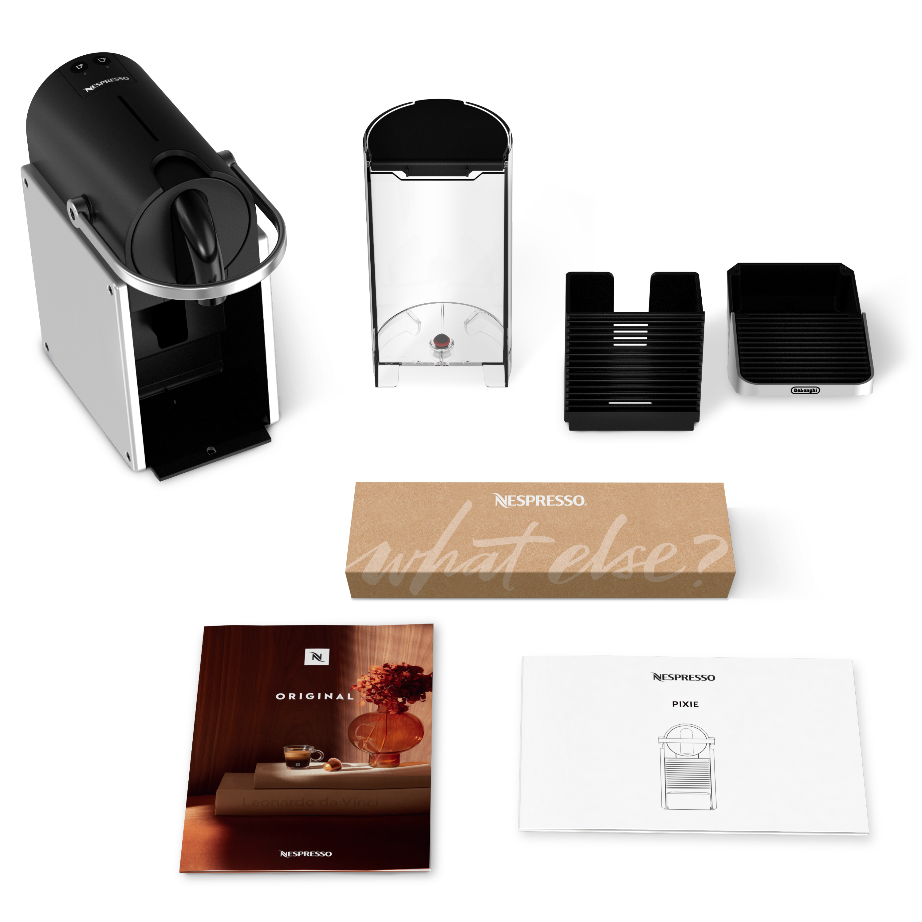 De'Longhi EN127.S PIXIE Re-Design silber Nespresso-Kapselmaschine