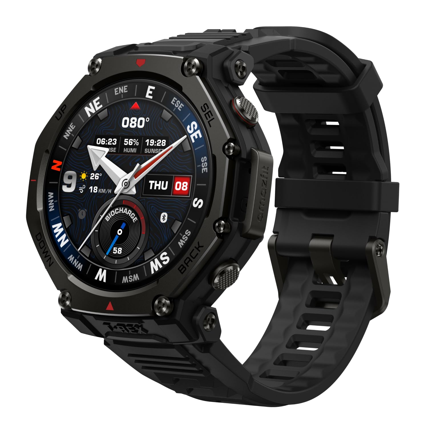 Amazfit T-Rex 3 Pro Outdoor Smartwatch 48mm Saphir-AMOLED-Display, Titan-Lünette