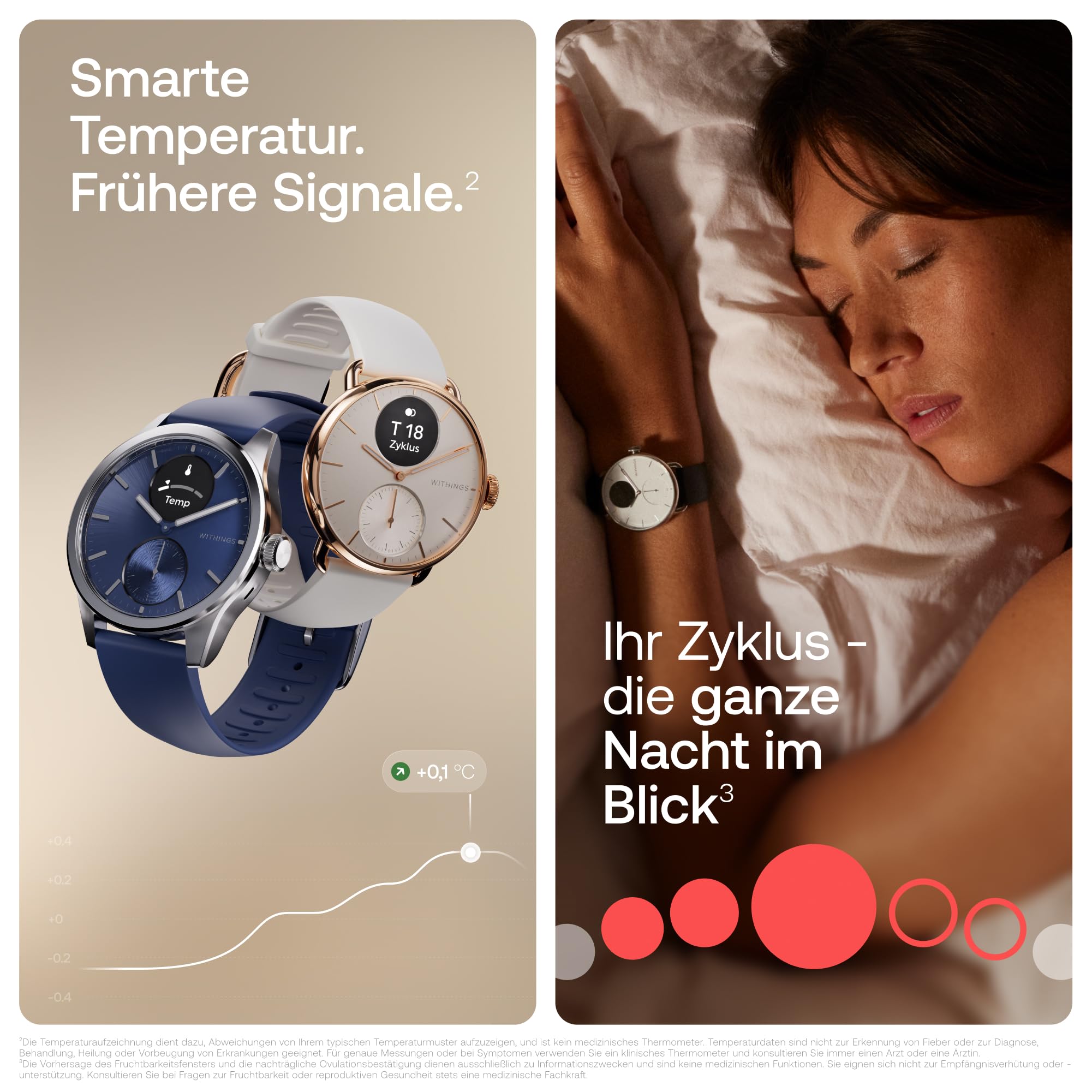 Withings ScanWatch 2 – Gesundheits-Smartwatch für Damen und Herren