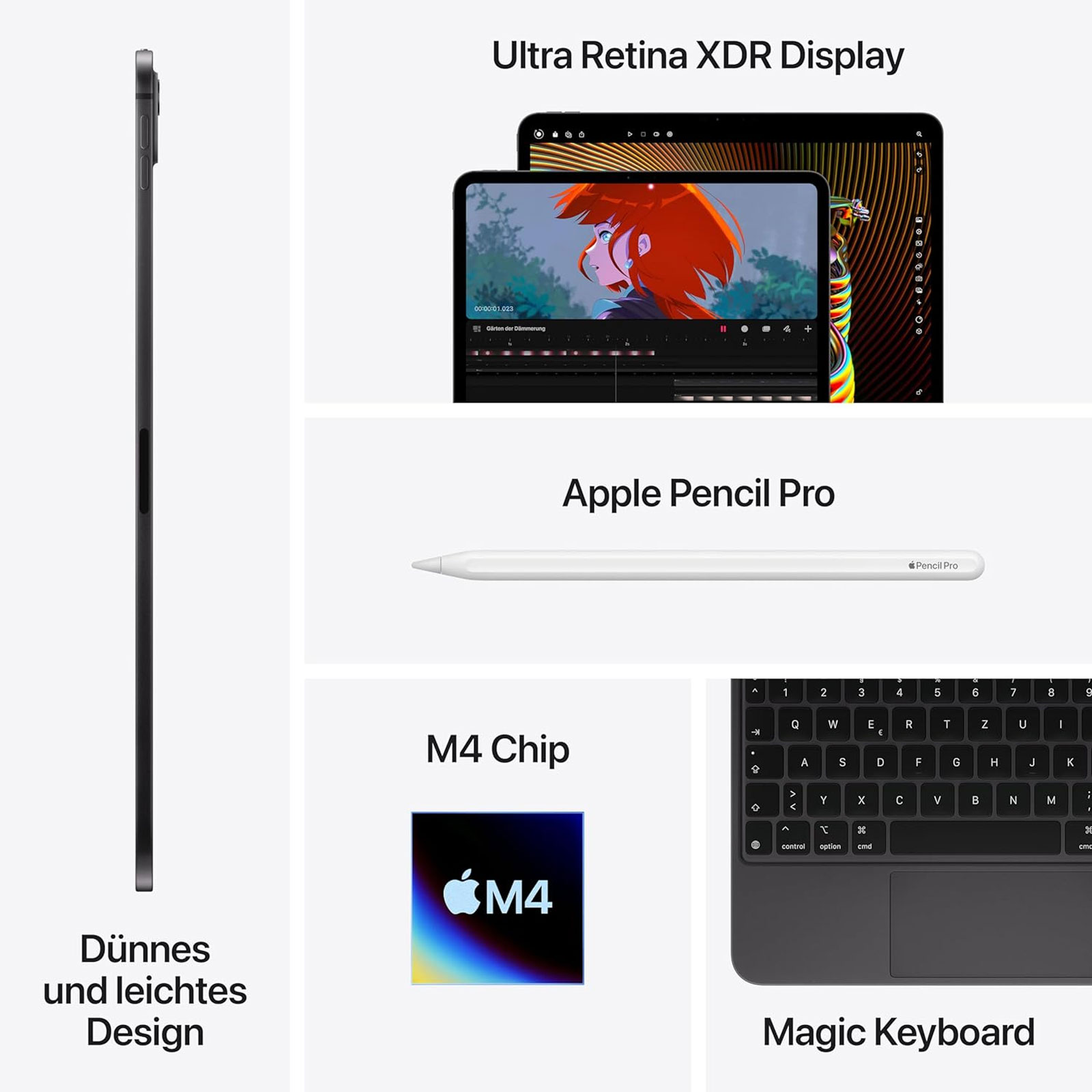 Apple iPad Pro, 13 Zoll, Space Schwarz