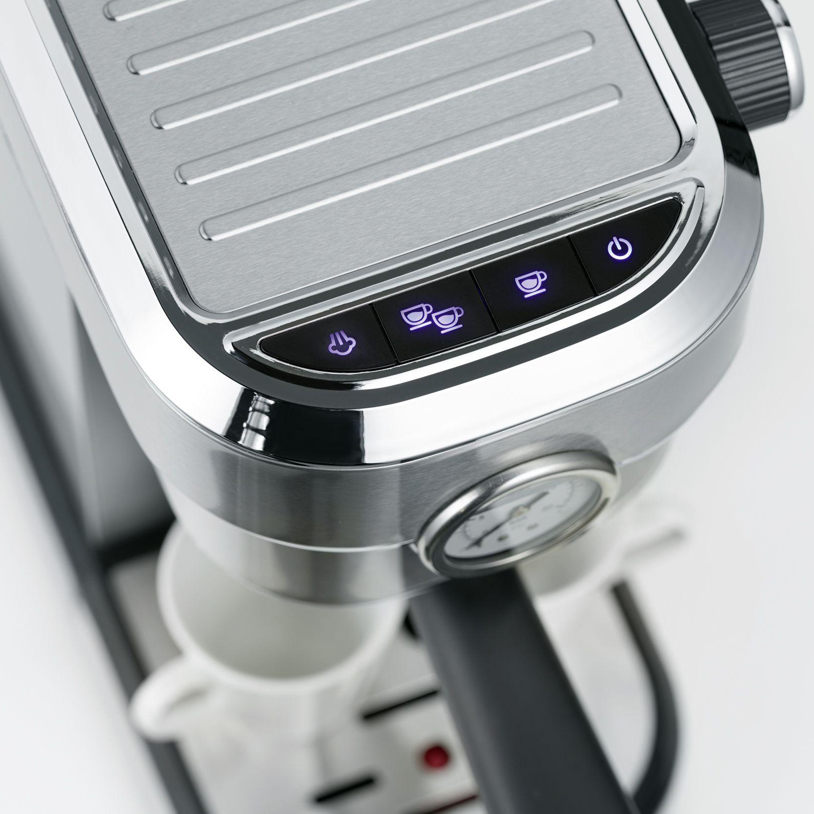 Severin KA 5995 Espresa Plus Espresso-Maschine gebürsteter Edelstahl / schwarz