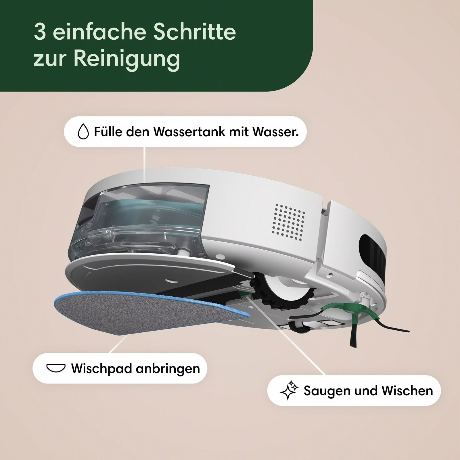 iRobot Roomba Combo Essential Saugroboter mit Wischfunktion