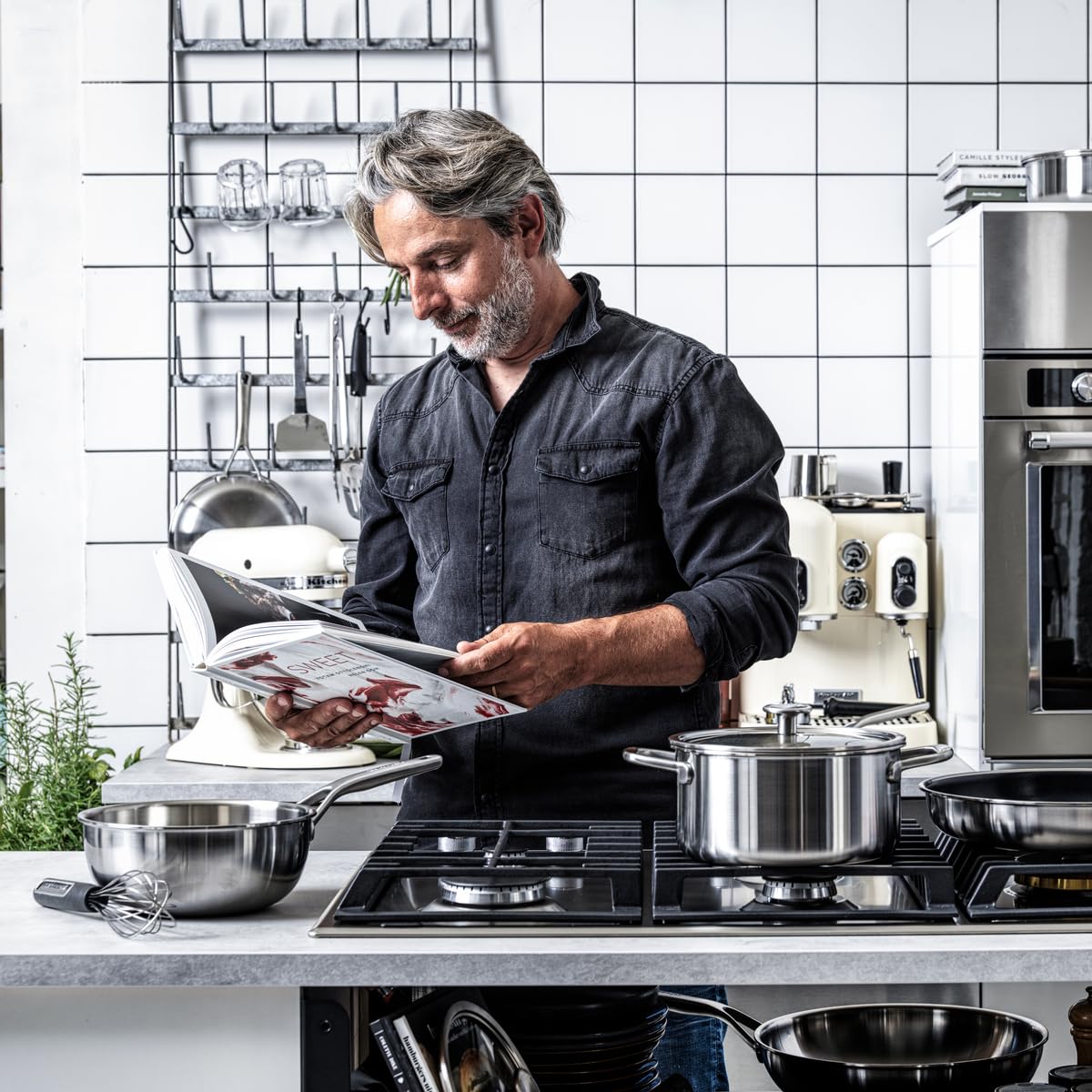 KitchenAid CC003255-001 Chef's Pfanne Kasserolle 2.3L 20cm Edelstahl