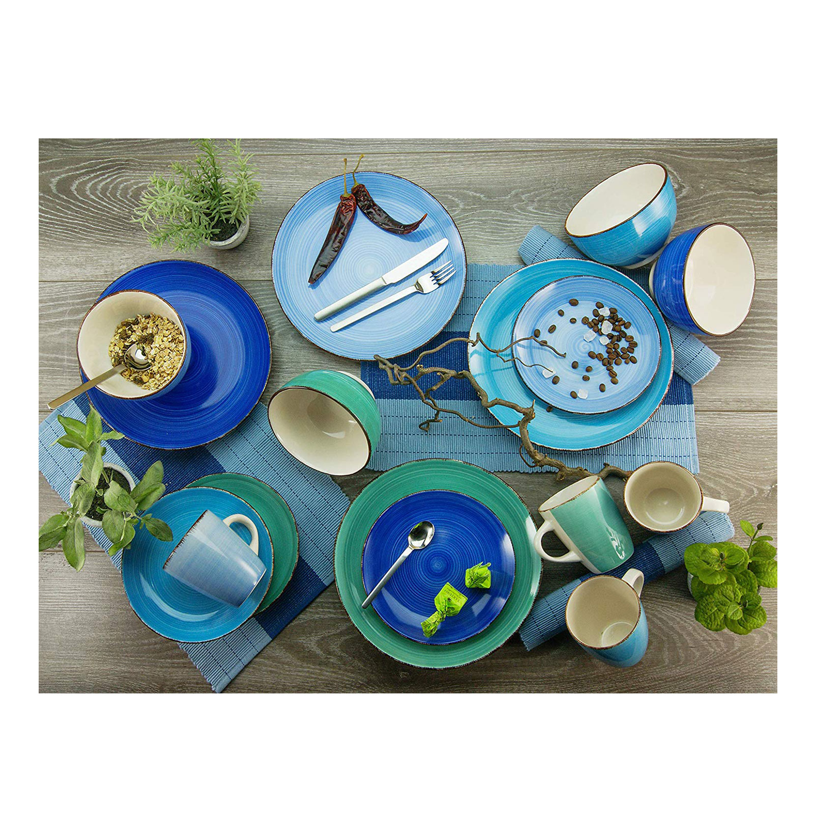 Creatable, 20868, Serie Bella Casa AQUA, Kombiservice, 20 teilig