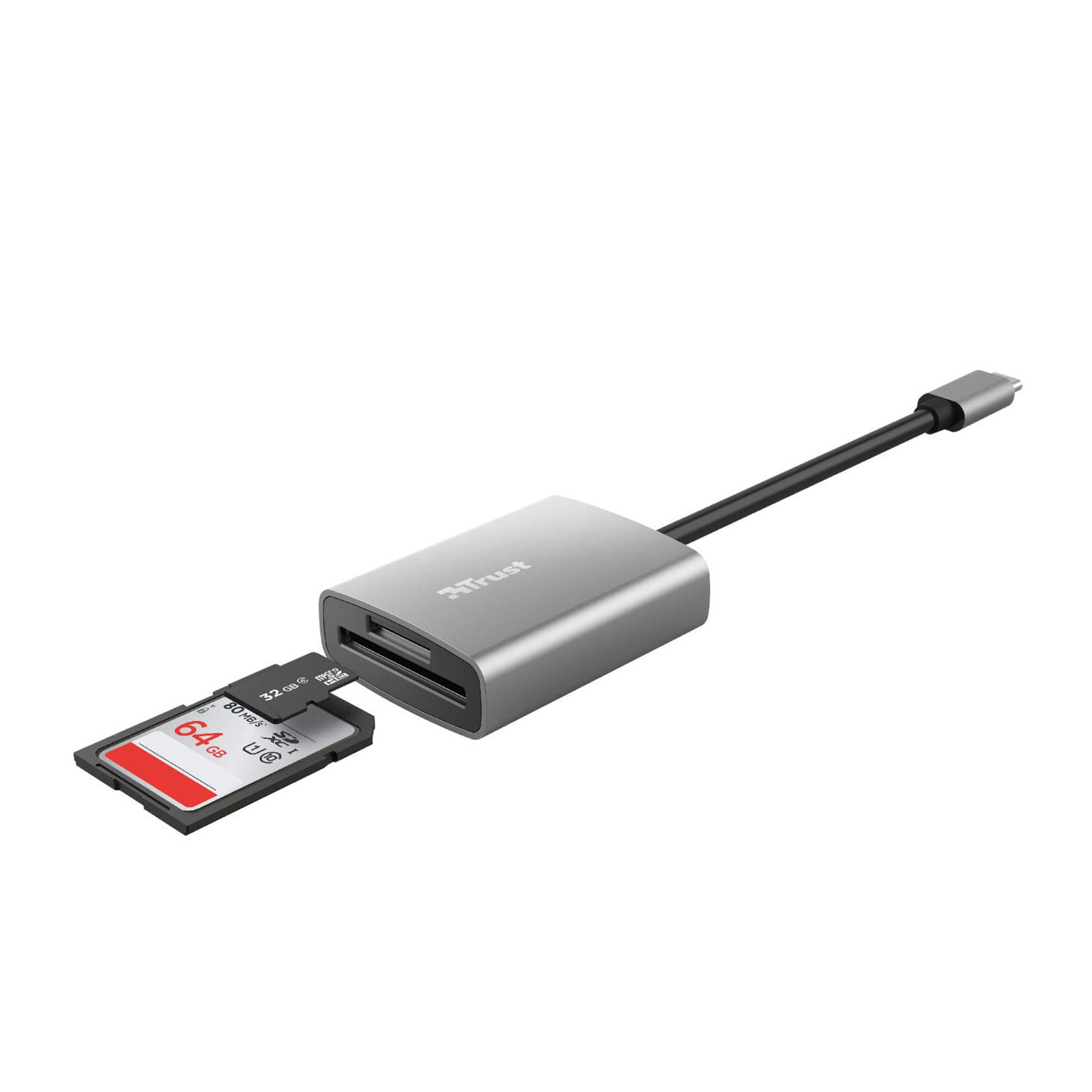 Trust Dalyx Kartenlesegerät USB-Anschluss 3.2 Gen. 1 mit Anschlusstyp C