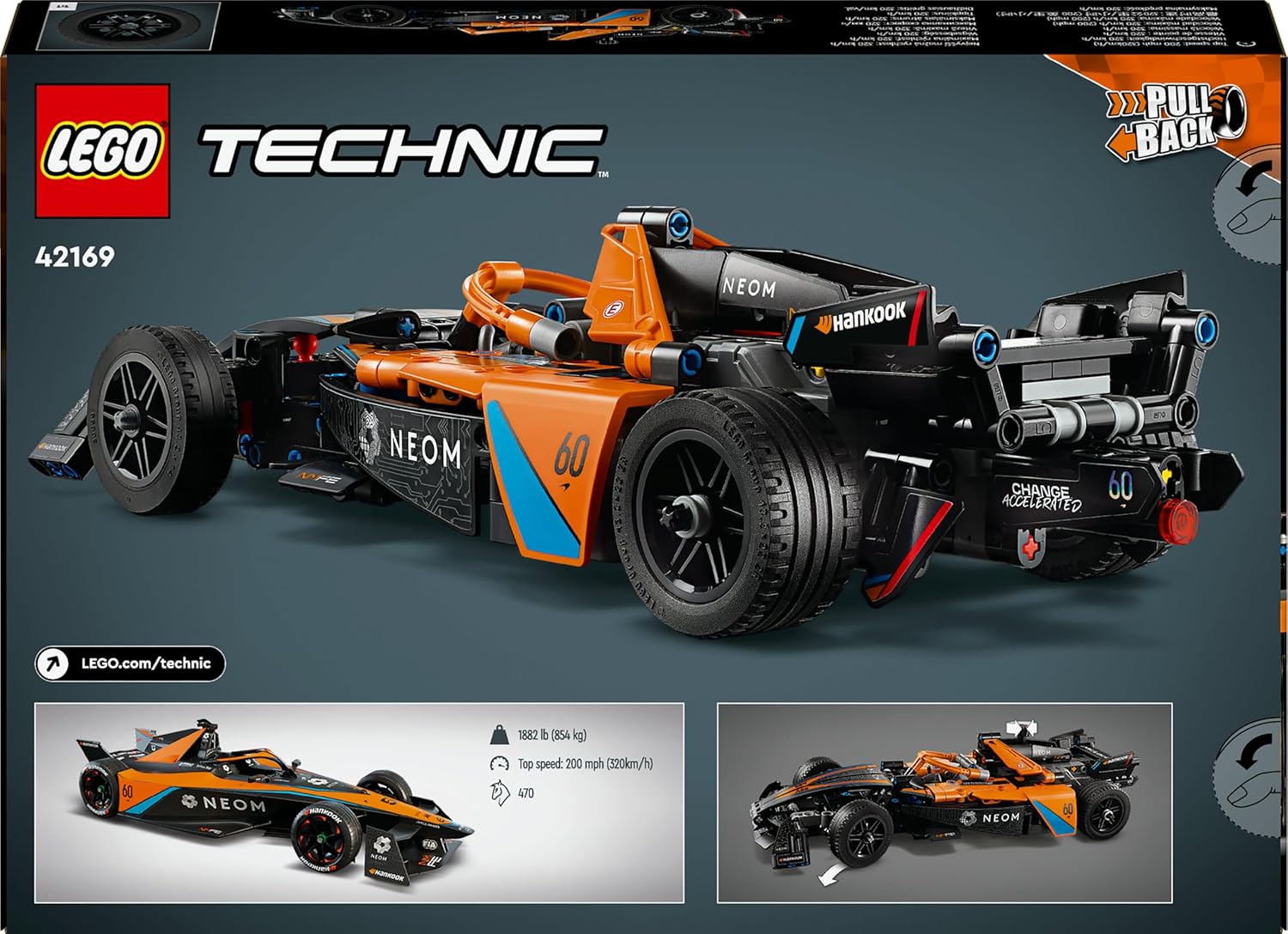 LEGO Technic NEOM McLaren Formula E Race Car, Rennwagen 42169