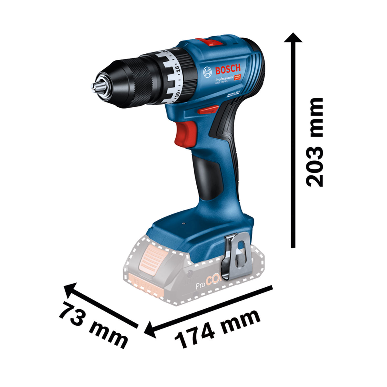 Bosch Professional PB_ON GSB 18V-45 2x2,0Ah; L-BOXX