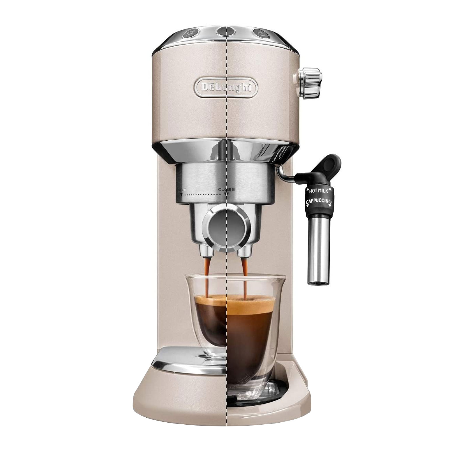 DeLonghi EC 785.BG DEDICA METALLICS THE BARISTA PACK Espressomaschine beige