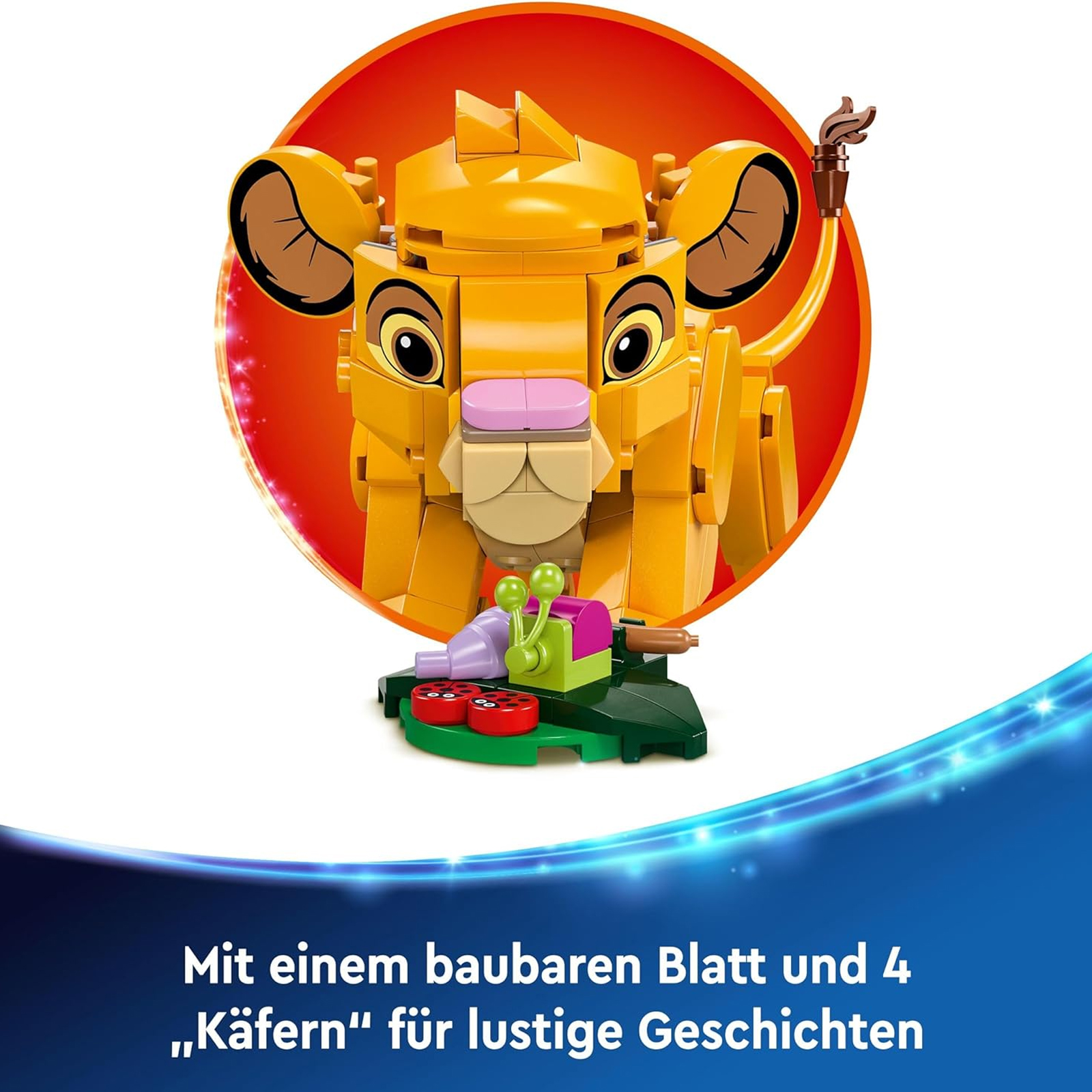 Lego Disney Simba, das Löwenjunge des Königs, Bauspielzeug für Kinder