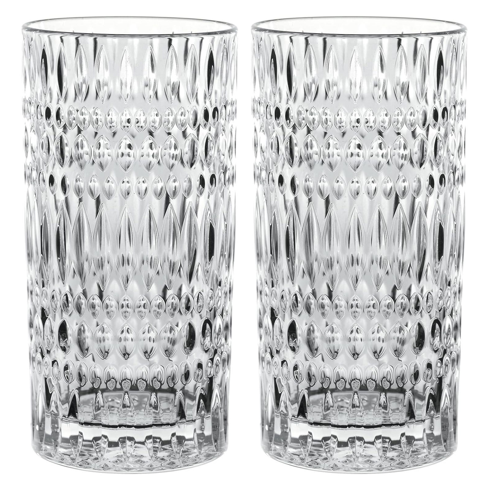 Nachtmann, 2-teiliges Latte Macchiato Set Latte Macchiato-Gläser Kristallglas, 434 ml Ethno Barista 104903