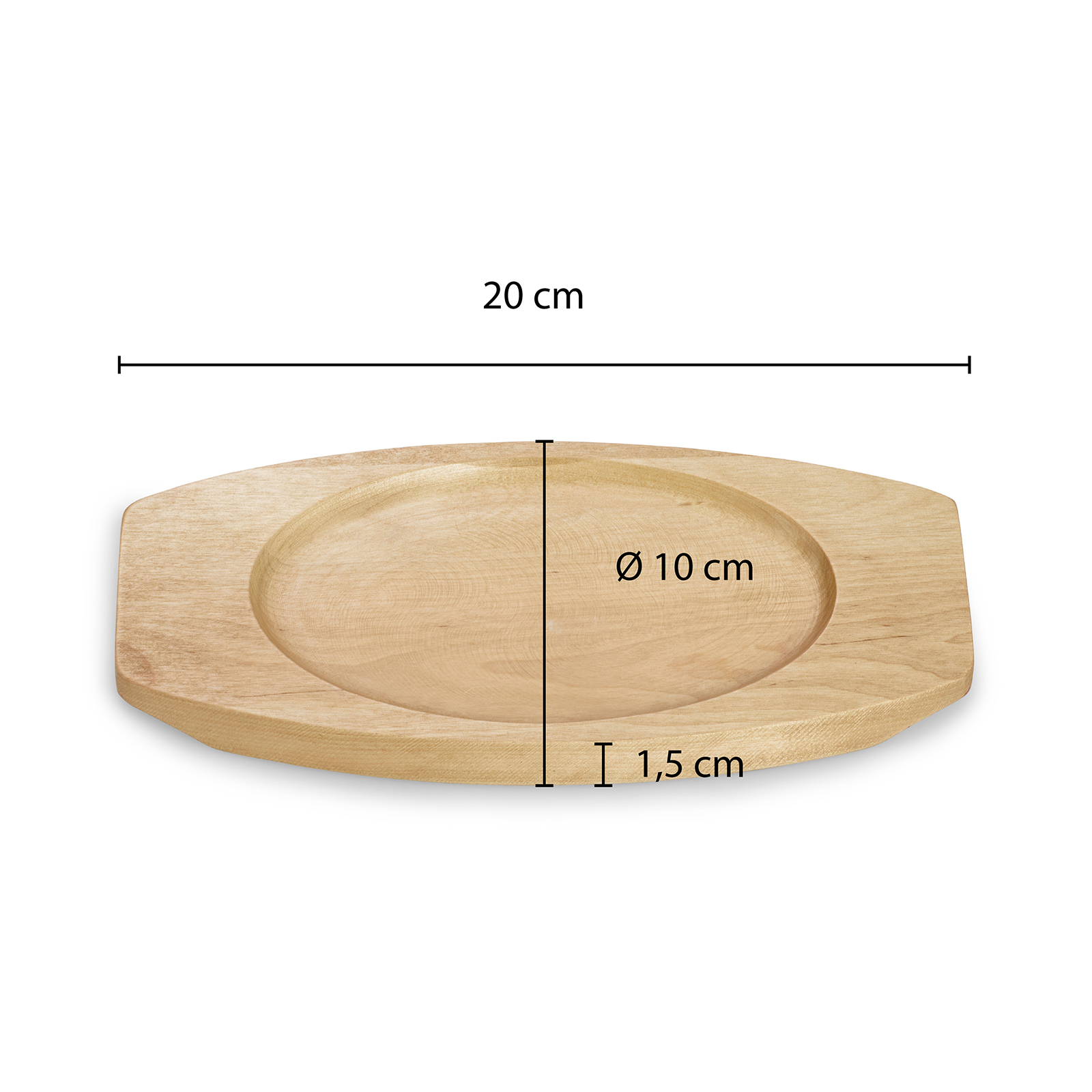 Echtwerk Servierschale aus Gusseisen, Auflaufform mit Servierbrett, Grillpfanne Small-Edition