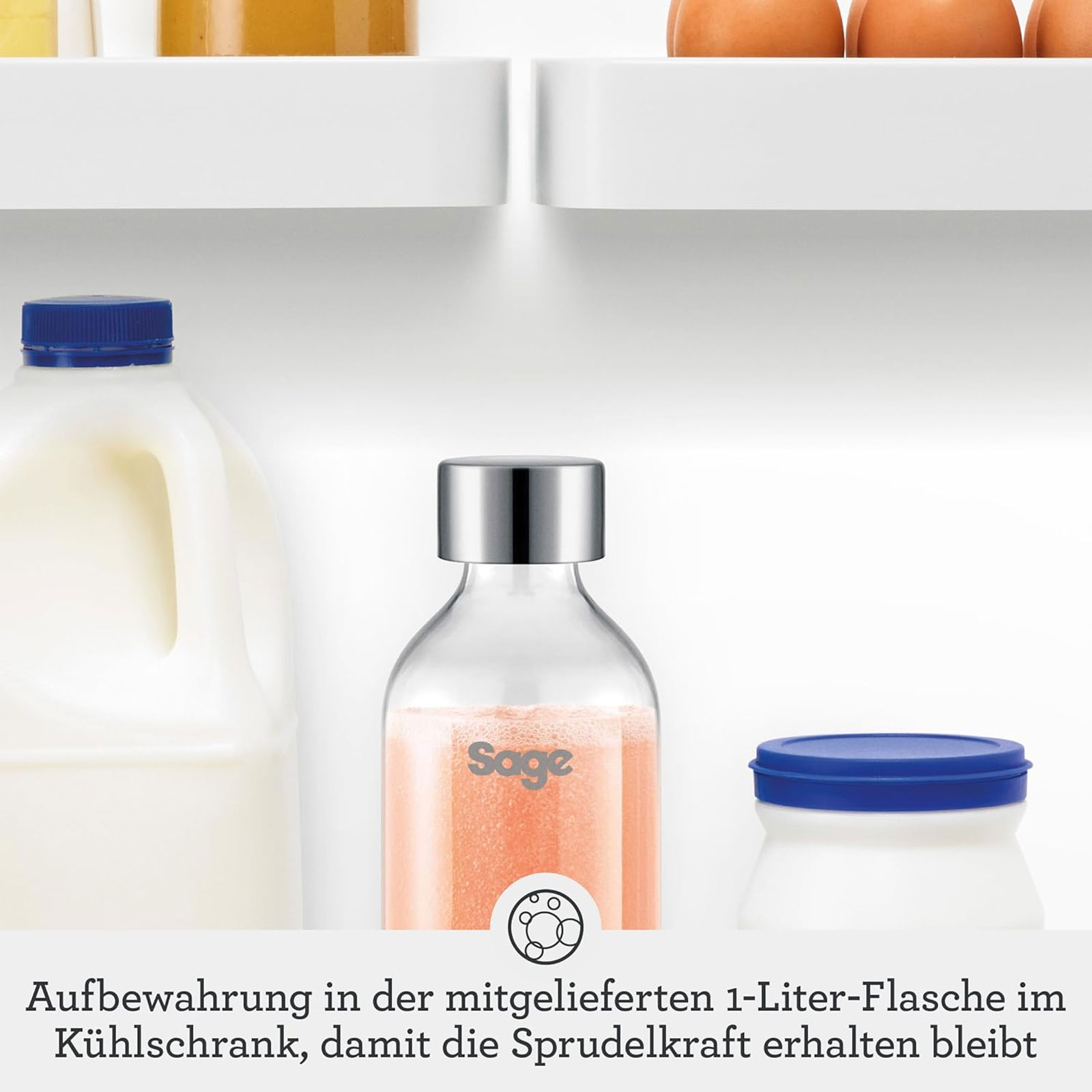 Sage the InFizz Fusion Gebürstetes Edelstahlgrau Trinkwassersprudler