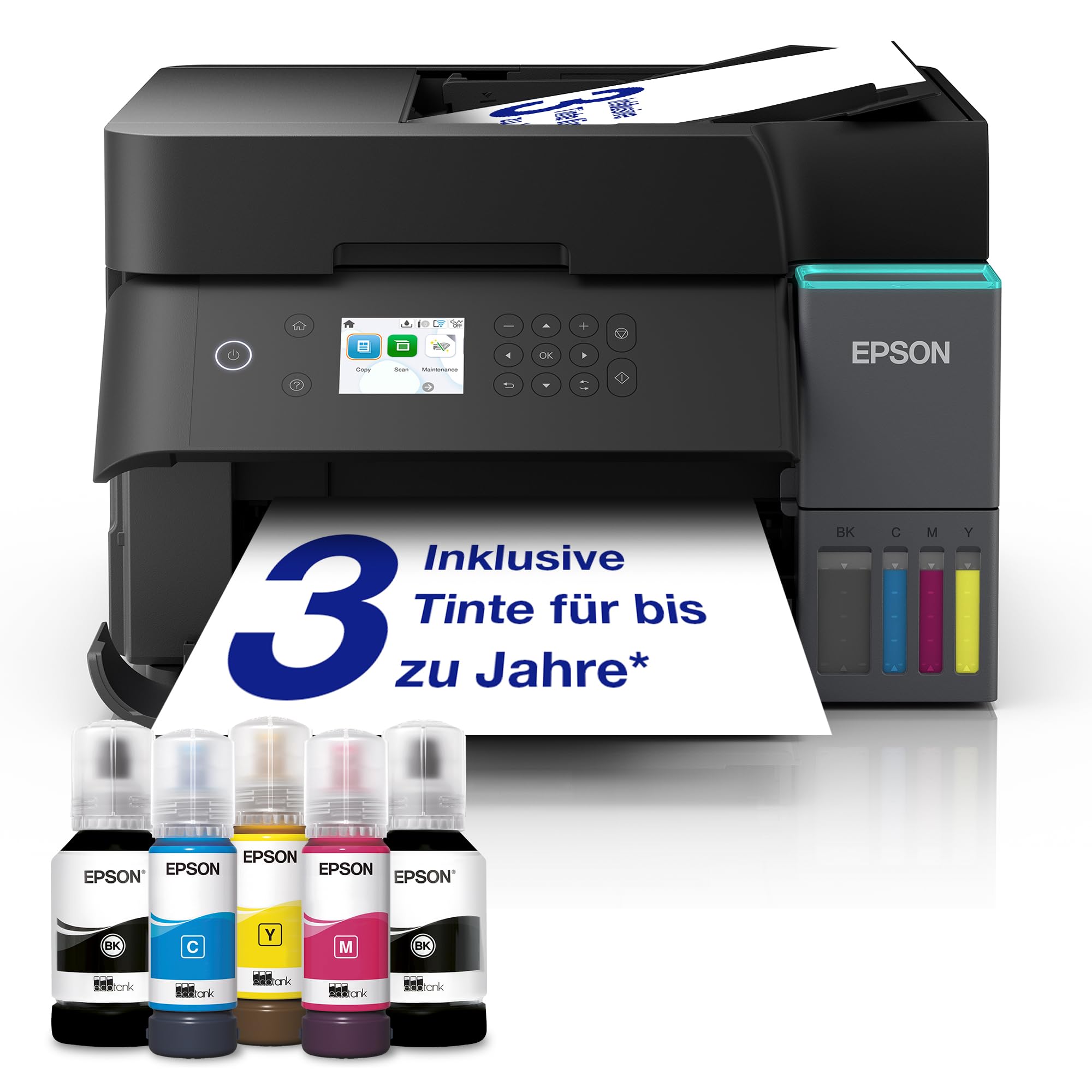 Epson EcoTank ET-3950 / ET-3956 A4-Multifunktionsdrucker mit Wi-Fi & AirPrint Tintentank