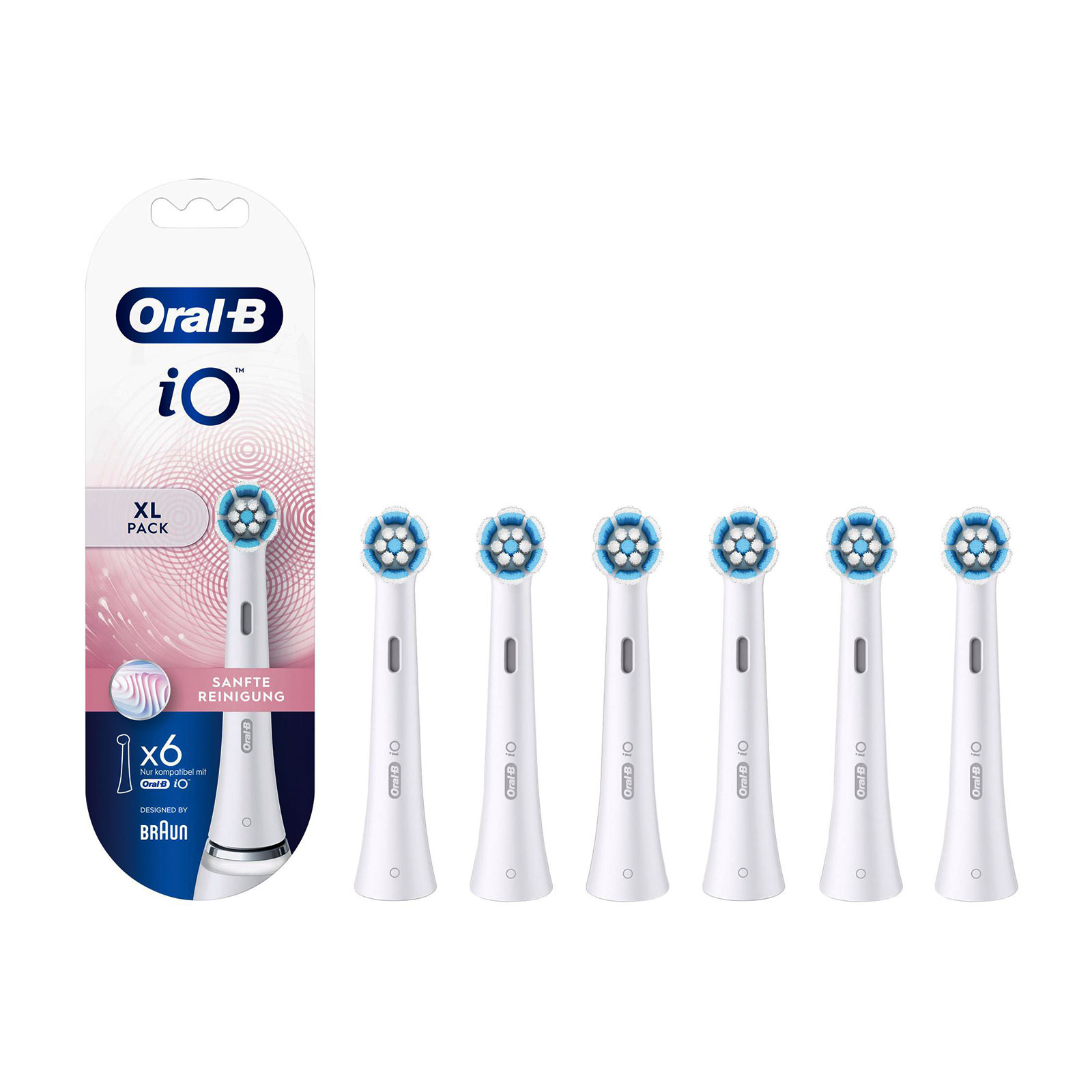 Oral-B iO Sanfte Reinigung, 6 Stück Aufsteckbürsten