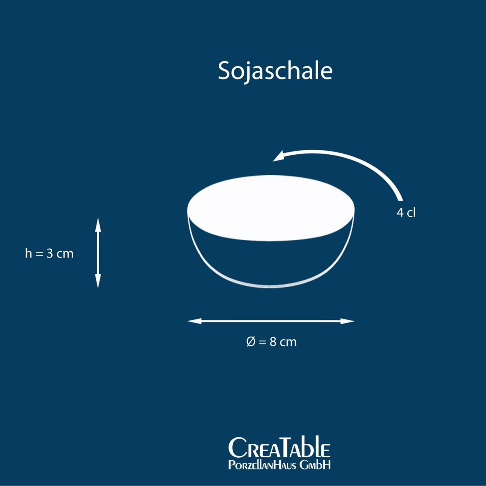 CreaTable Cascade 21814 Sojaschalen Set, 6-teilig