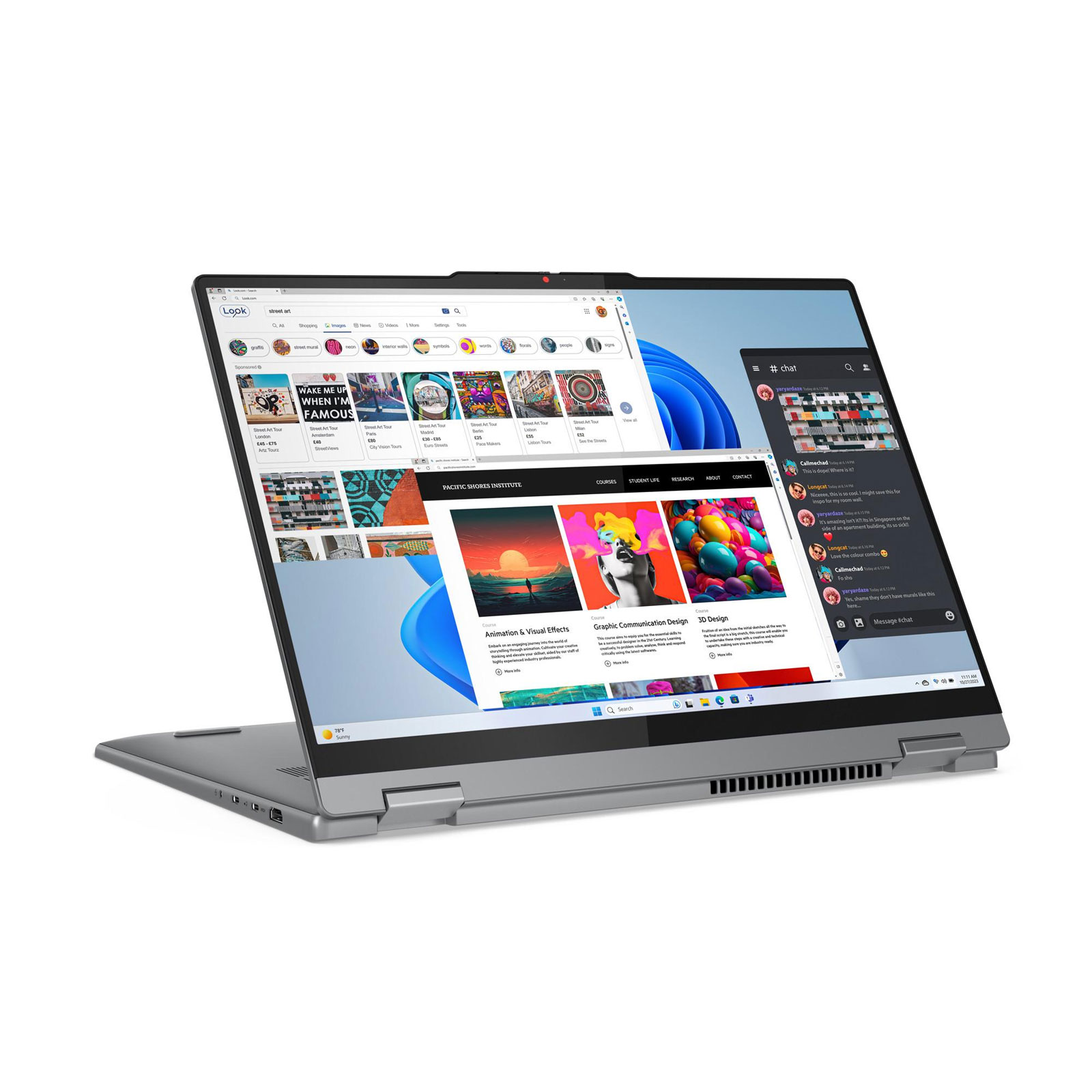 Lenovo 2in1 Convertible IdeaPad 5 2-in-1 16AHP9, Grau, 16 Zoll, 2K, OLED, Touch, AMD Ryzen 7 8845HS, 16 GB, 1 TB M.2 SSD (83DS000LGE)