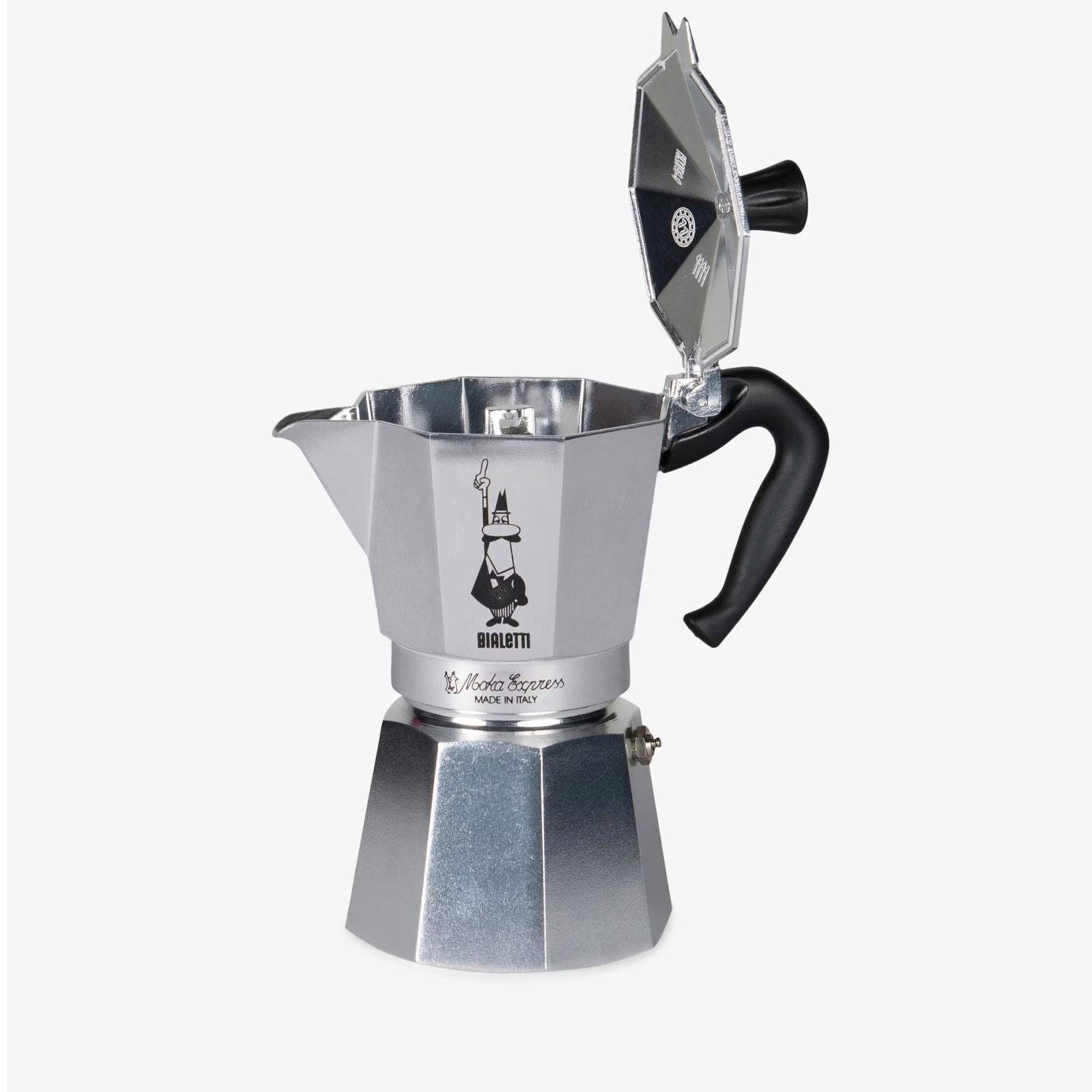 Bialetti Moka Express Espressokocher (für 4 Tassen, 190 ml, silber)