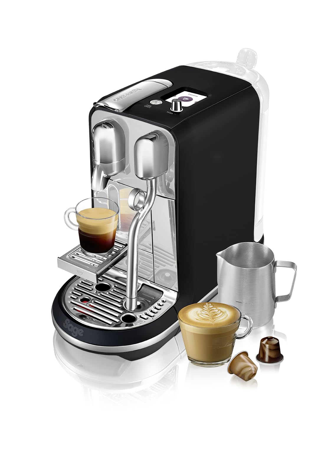 Sage the Creatista Plus SNE800BTR Trüffelschwarz Nespresso Kaffeemaschine