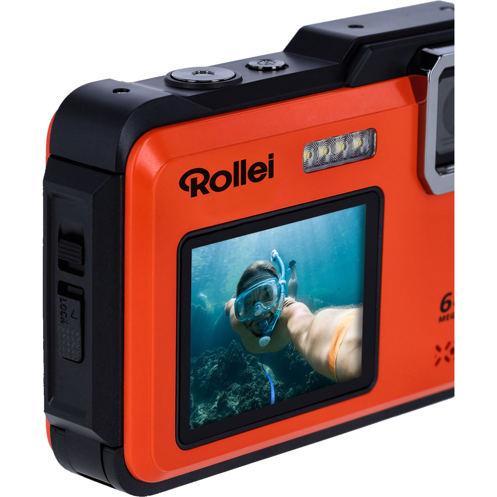 ROLLEI Sportsline 64 Selfie Orange Action Kamera