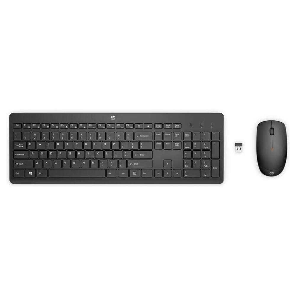HP 230 Wireless Tastatur & Maus Set, Full-Size QWERTY Englisches Layout