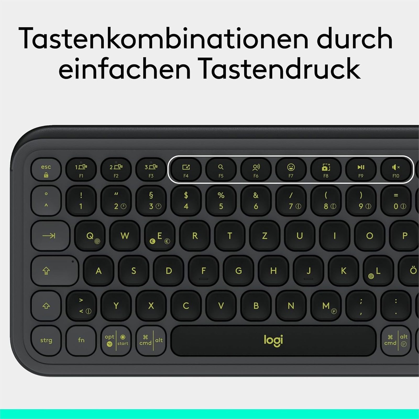 Logitech POP ICON KEYS kabellose Bluetooth-Tastatur