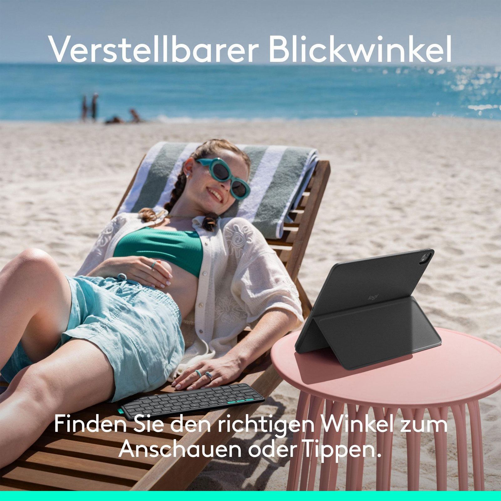 Logitech Folio Touch, graphite, für iPad Pro &; iPad Air 13 Zoll Tablet-Tastatur