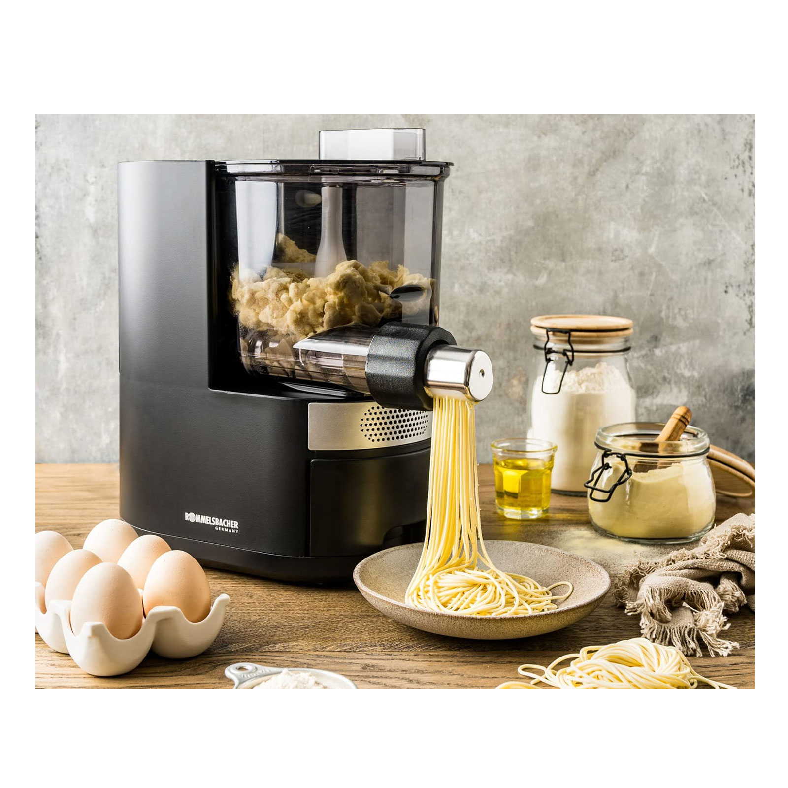 Rommelsbacher PM 220 Pastarella elektrische Nudelmaschine schwarz